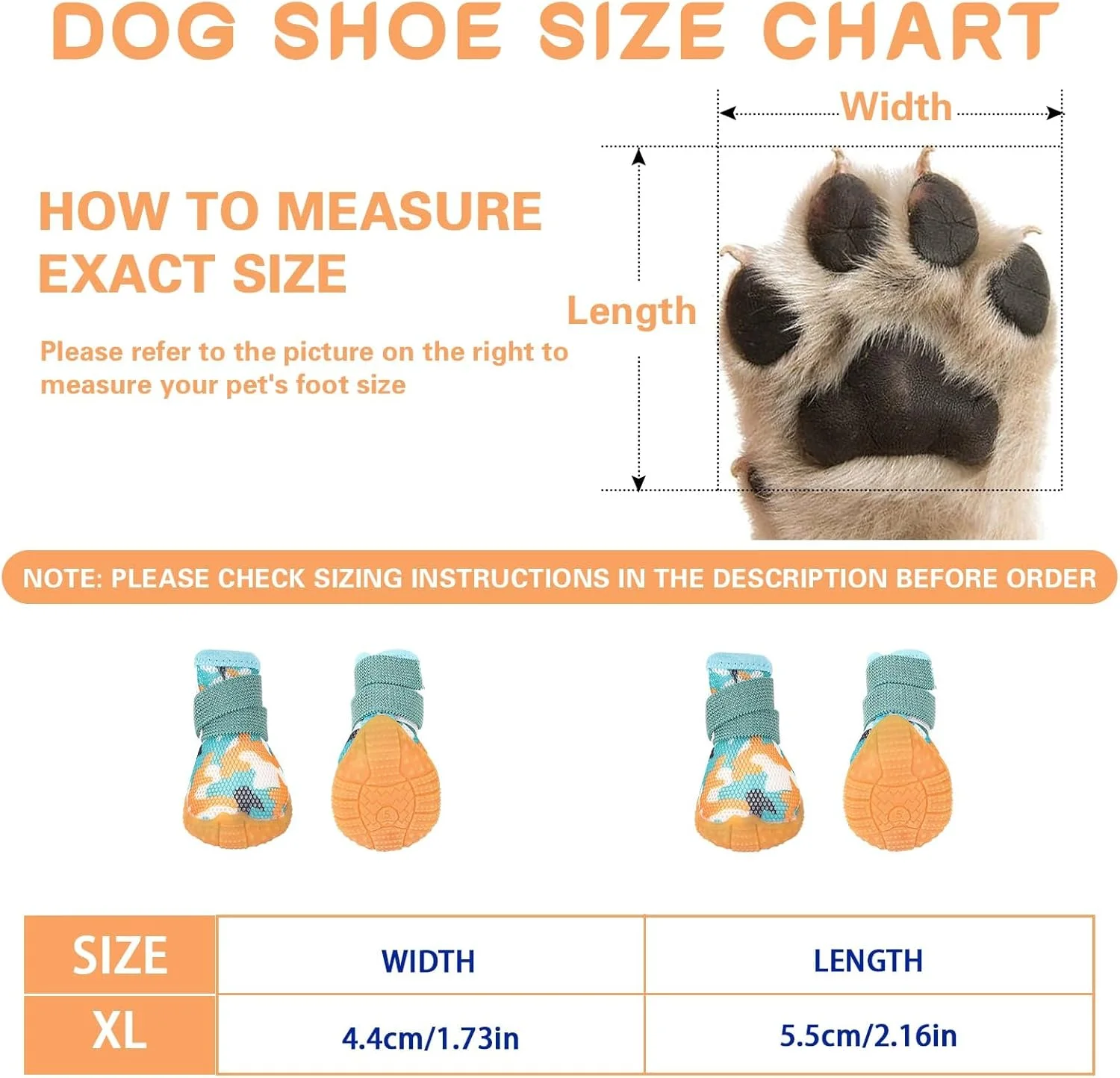 محافظ پنجه سگ، 4 عدد بوت سگ تنفسی و راحت، کفش ضد لغزش سگ برای سگ های کوچک و متوسط