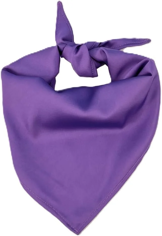 یک عدد دستمال گردن سگ بنفش، شال گردن پلی استر ساده برای سگ های کوچک دخترانه