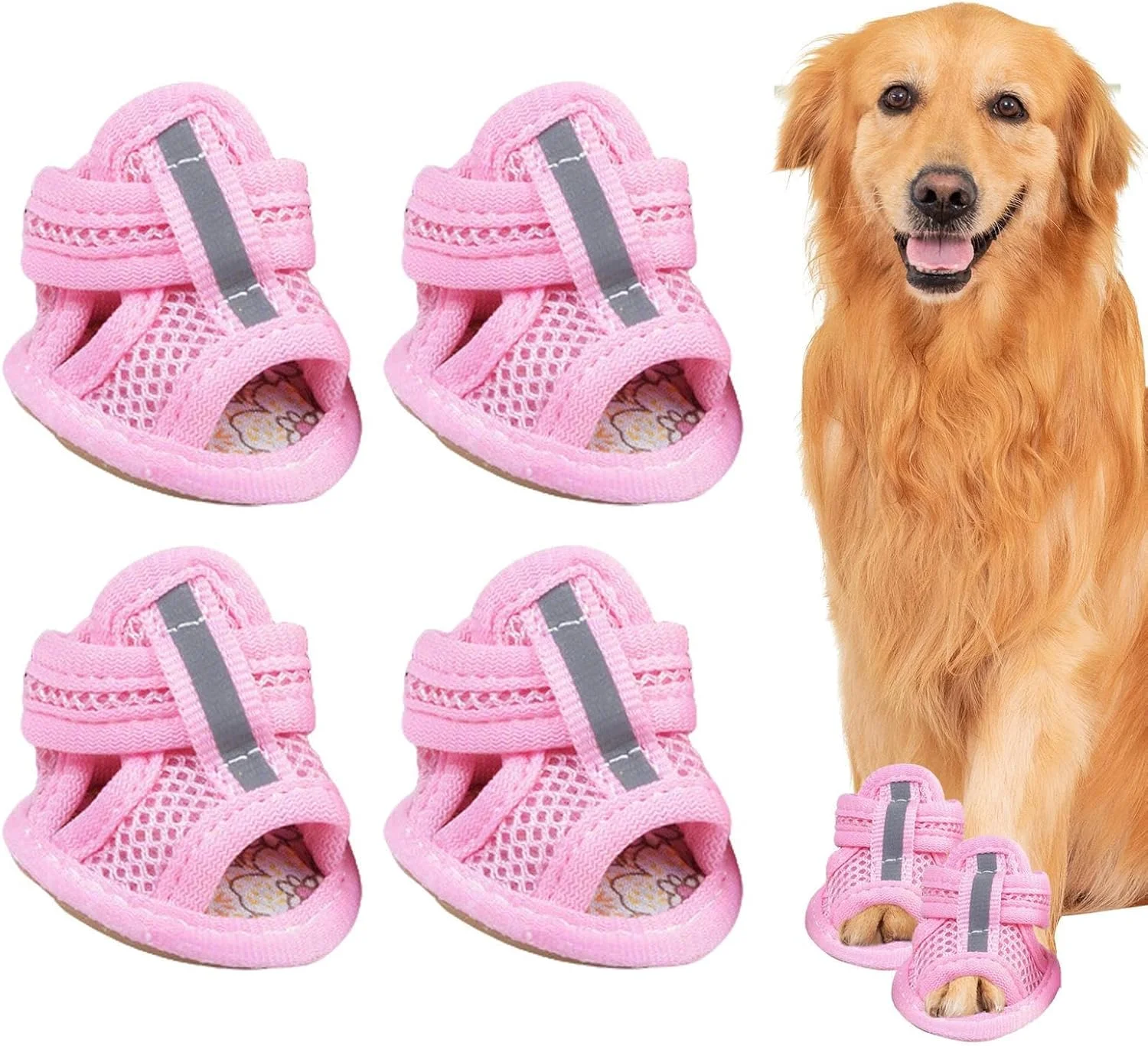 کفش سگ - کفش سگ بزرگ | چکمه های توله سگ لوازم حیوانات خانگی برای پارک فضای باز روزانه، جاده، پیاده رو، کف، پیاده روی، مسافرت، خانه، شب