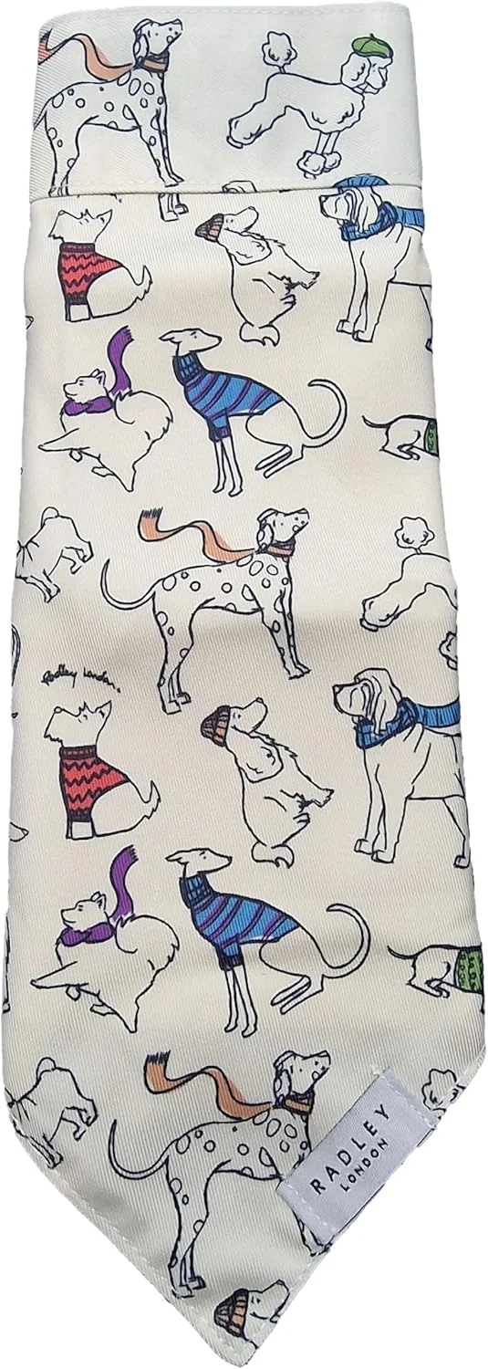 دستمال گردن سگ رادلی طرح ماجراجویی در رنگ گچی