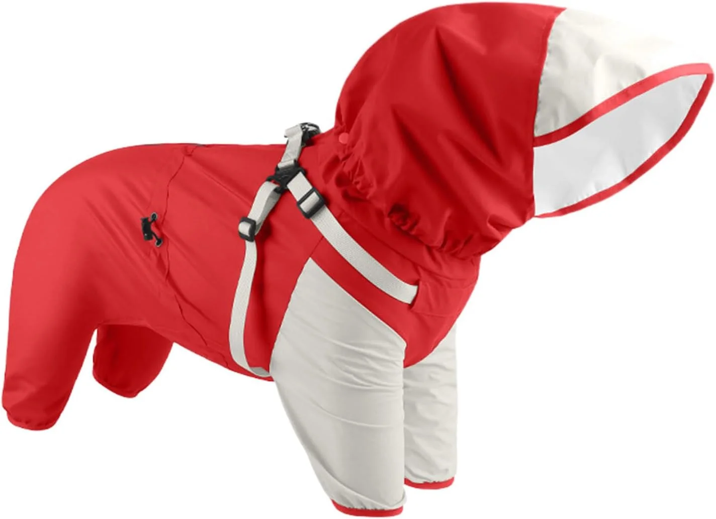 بارانی سگ، پانچو بارانی کلاه دار توله سگ، لباس ضد آب و بازتابنده حیوانات خانگی کلاه دار برای سگ ها و توله سگ های سایز متوسط تا خیلی بزرگ در طول پیاده روی های هوای بارانی برای مسافرت