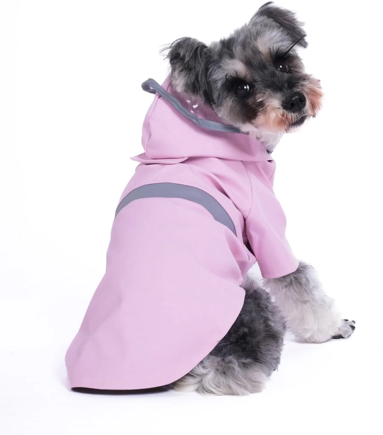 بارانی سگ های اسپراوت، بارانی سگ، ژاکت ضد آب و برف با کلاه، سوراخ قلاده و نوار بازتابنده، لباس سبک توله سگ، لباس شیک خیابانی برای سگ های کوچک و متوسط (صورتی، XL)