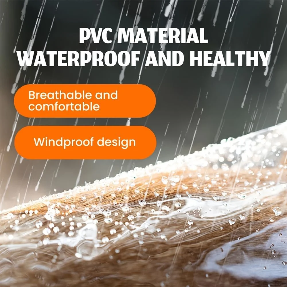 بارانی حیوانات خانگی، بارانی سگ شفاف قابل حمل، بارانی توله سگ با کلاه پانچو برای فضای باز (M)