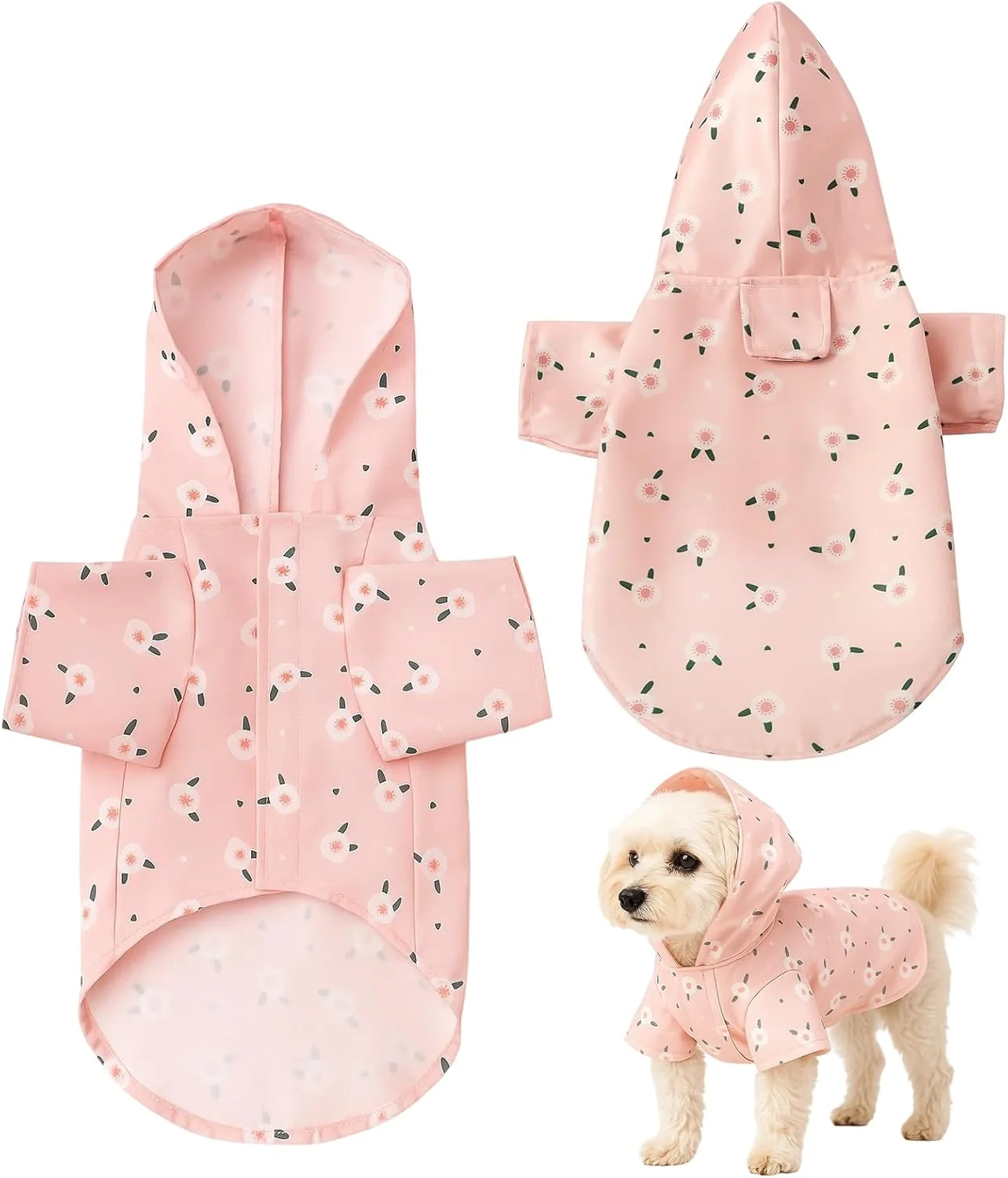 بارانی سگ ضد آب، بارانی سگ سایز ایکس لارج با کلاه برای سگ های کوچک تا متوسط، بارانی قابل استفاده مجدد برای سگ ها، کت ضد آب برای فعالیت های خارج از منزل