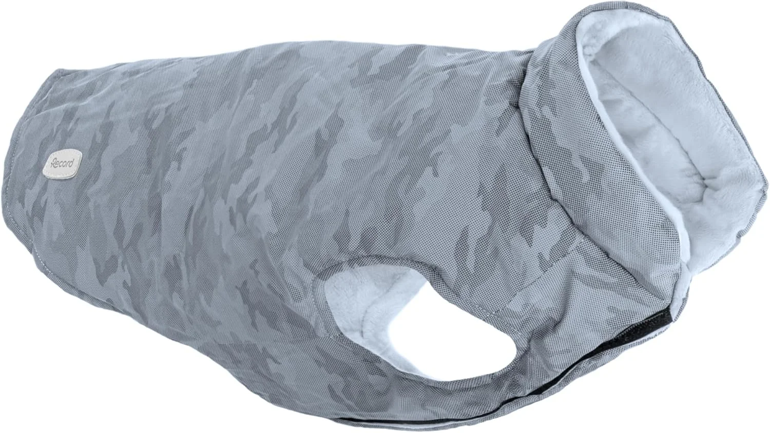 بارانی سگ طرح استتار با چسب ولکرو و بندهای الاستیک قابل تنظیم برای پنجه ها. کت سگ گرم و راحت | سایز M، طول پشت 40 سانتی متر