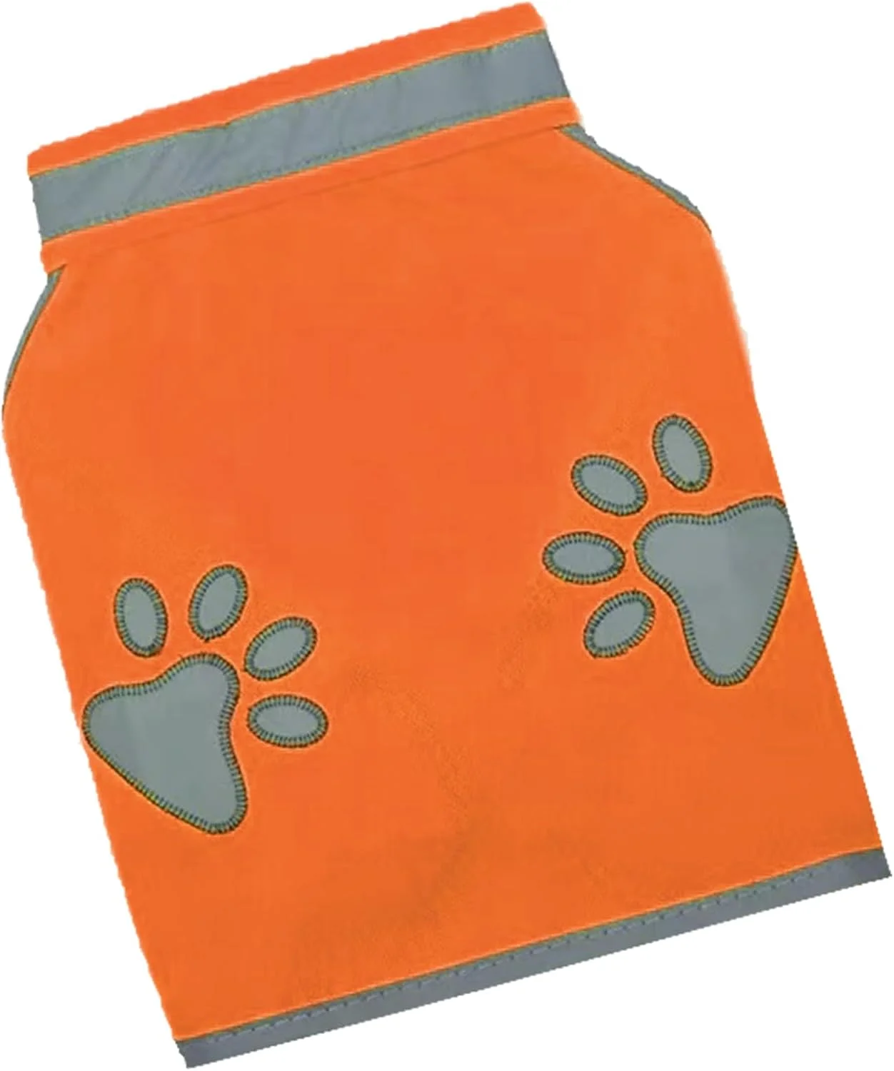 جلیقه بازتابنده، جلیقه ایمنی فلورسنت سگ در فضای باز | لباس سگ با دید بالا با طرح پنجه سگ برای شکار، آموزش