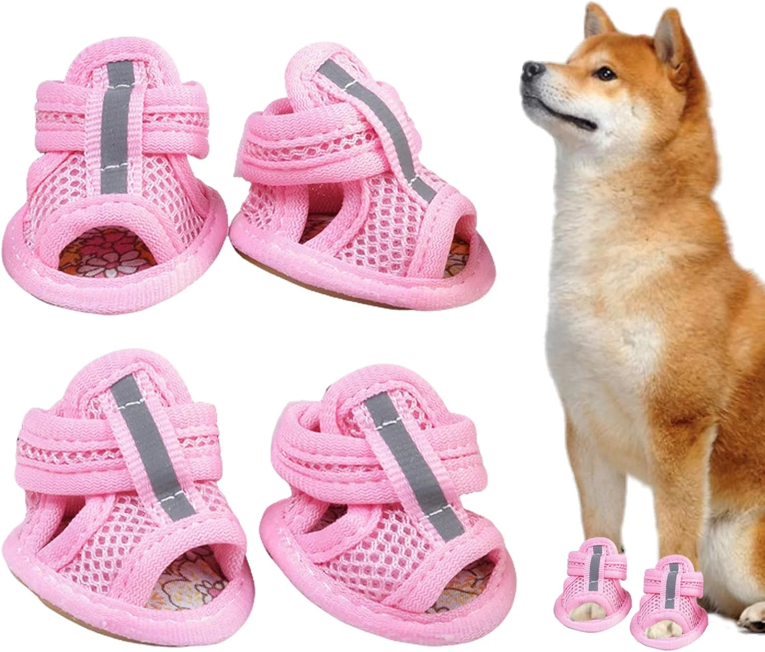 کفش سگ، کفش سگ بازتابنده، چکمه توله سگ لوازم حیوانات خانگی برای پارک فضای باز روزانه، جاده، پیاده رو، کف، پیاده روی، مسافرت، خانه، شب
