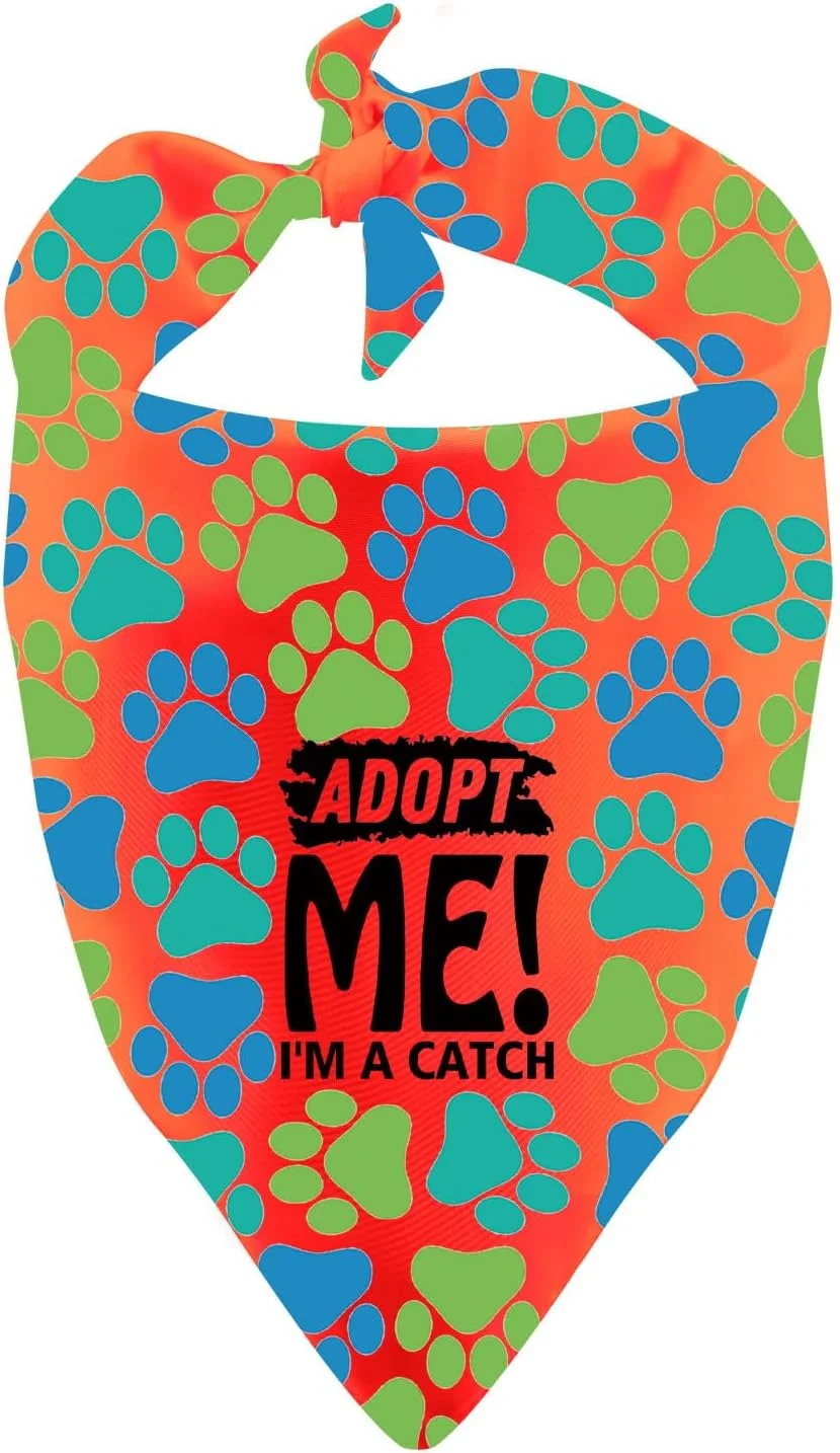 دستمال گردن سگ های نجات یافته طرح "من یک شکار هستم"، دستمال سه گوش سگ، شال حیوانات خانگی، هدیه تولد سگ های فرزندخوانده (من یک شکار هستم)