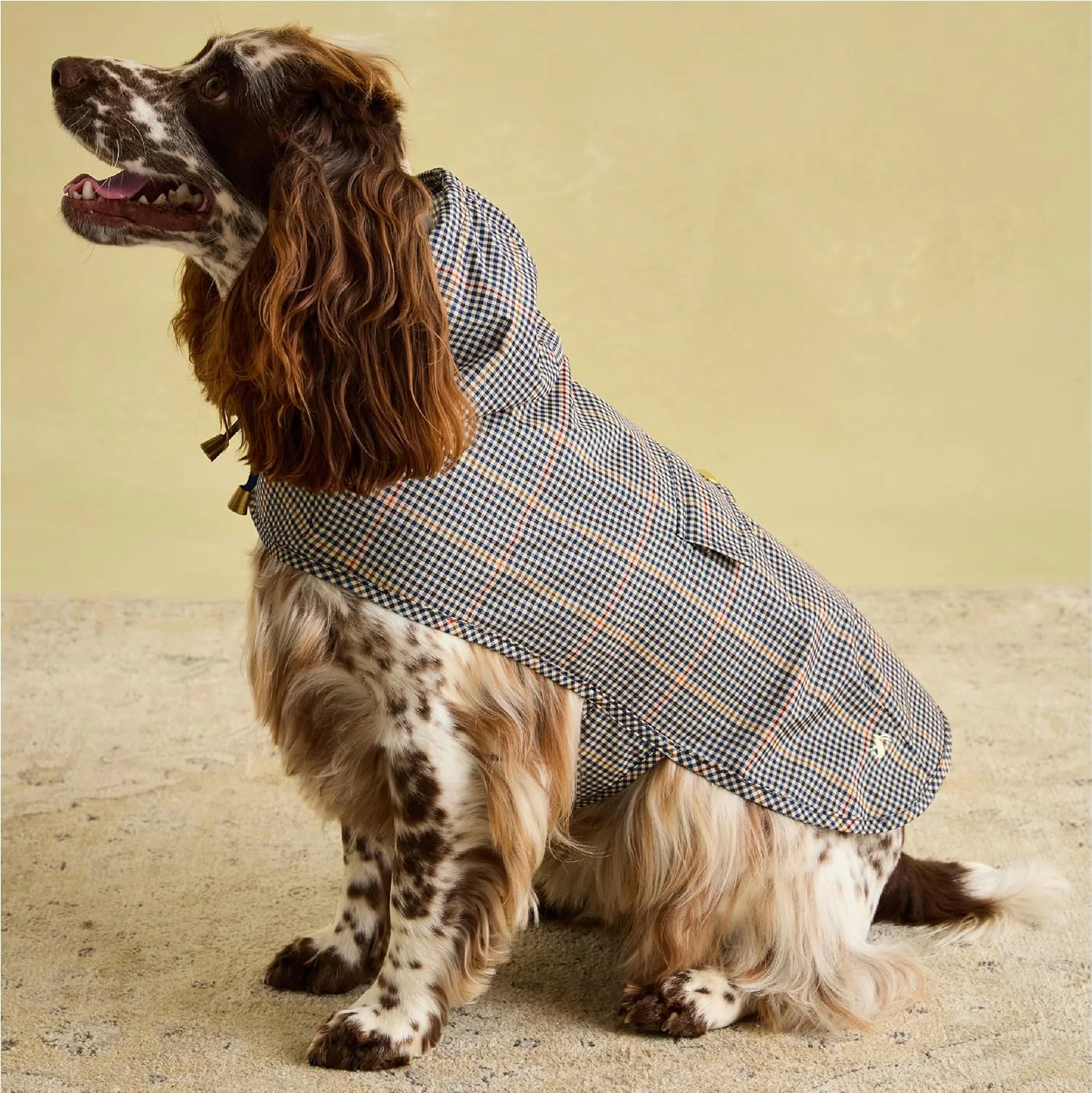 ژاکت تاشو سگ طرح چهارخانه رز وود جولز هنسون، سایز متوسط، قابل شستشو، سبک و قابل حمل، بارانی/ضد آب برای سگ های متوسط