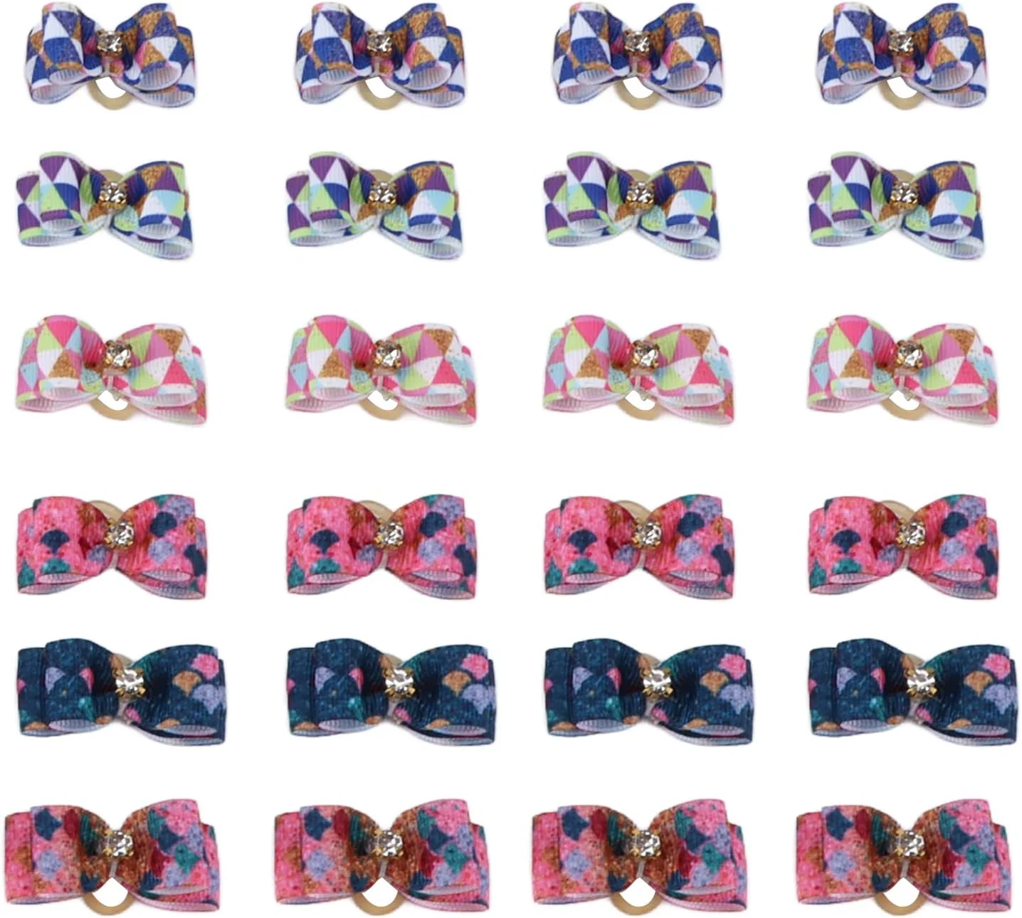 کش موی رنگارنگ و الاستیک سگ برای جشن ها