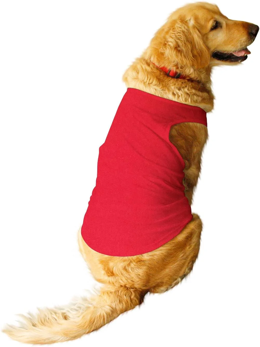 تاپ سگ بدون آستین یقه گرد Ruse Pet - قرمز - سایز XX-Large