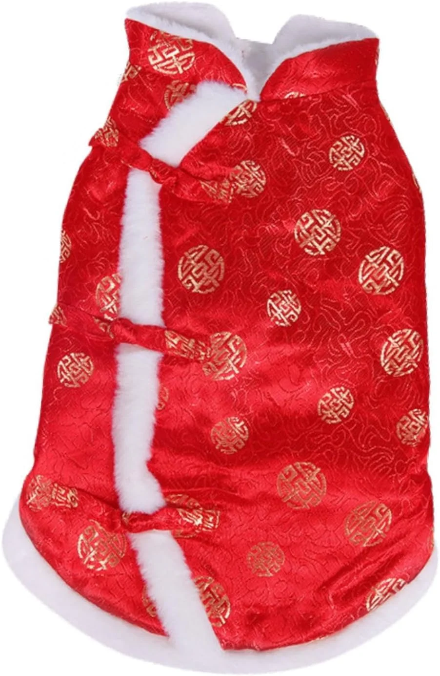 لباس سگ طرح سال نو چینی، جلیقه مدل تانگ مناسب سگ های کوچک و متوسط، توله سگ و حیوانات خانگی