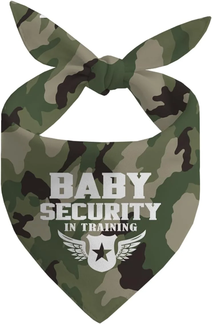 دستمال گردن سگ، دستمال گردن سگ نگهبان کودک، روسری سگ ها با رنگ استتار و چاپ کلاسیک، لوازم جانبی سگ، دستمال گردن حیوانات خانگی برای اعلام جنسیت نوزاد مدل E18