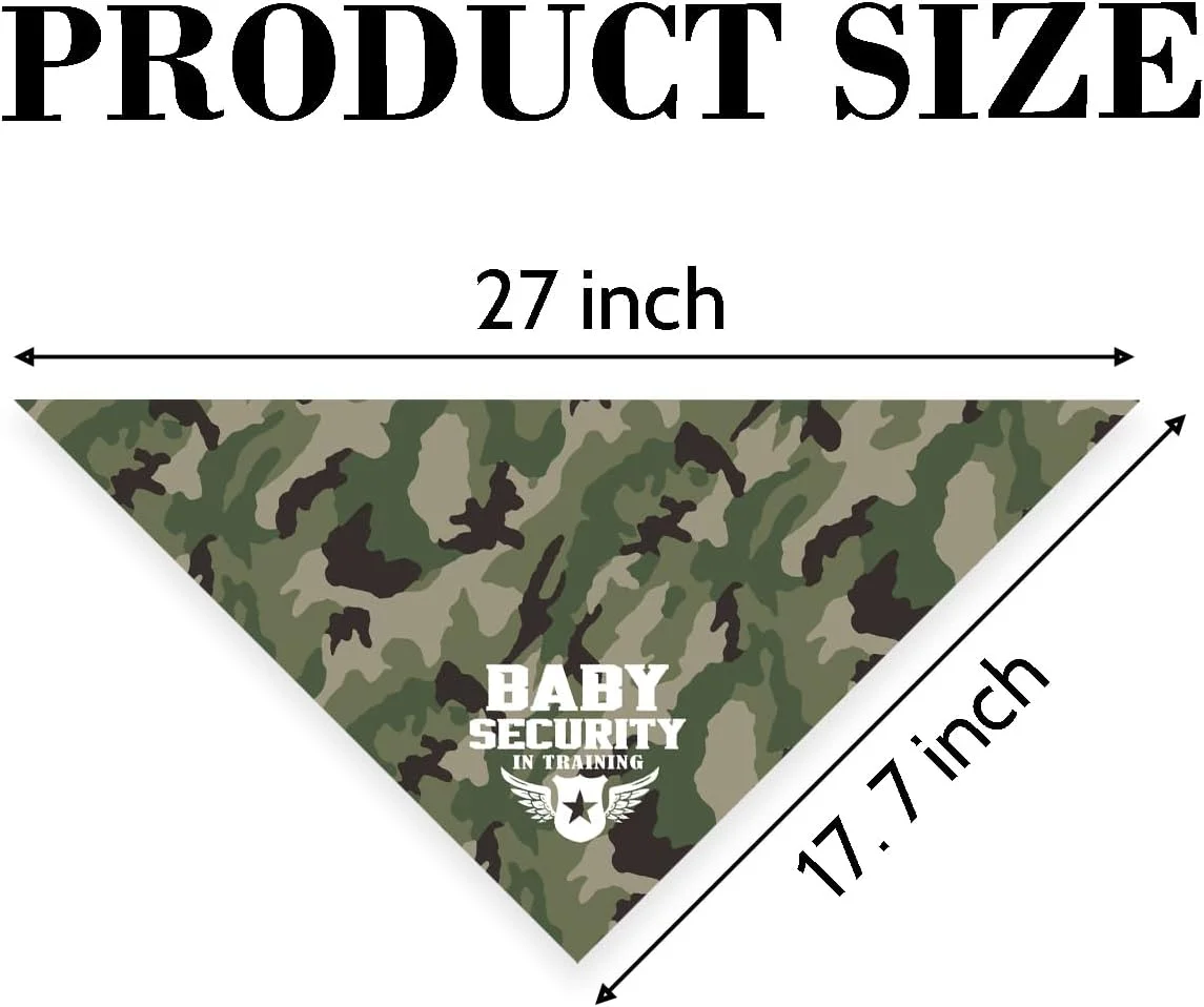 دستمال گردن سگ، دستمال گردن سگ نگهبان کودک، روسری سگ ها با رنگ استتار و چاپ کلاسیک، لوازم جانبی سگ، دستمال گردن حیوانات خانگی برای اعلام جنسیت نوزاد مدل E18