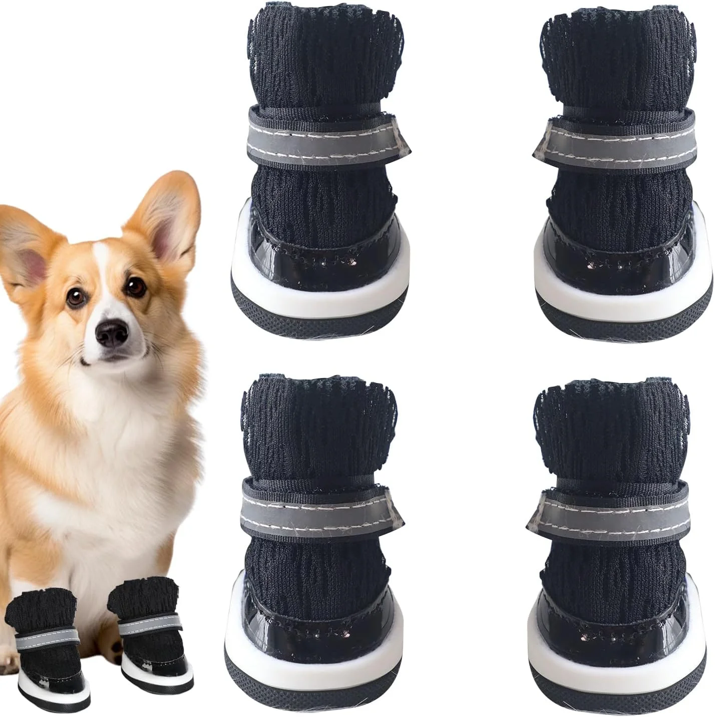 کفش سگ | پاپوشی برای توله سگ - کفش سگ تنفسی برای پیاده روی، فضای باز، کمپینگ، دویدن، کوهنوردی، ساحل