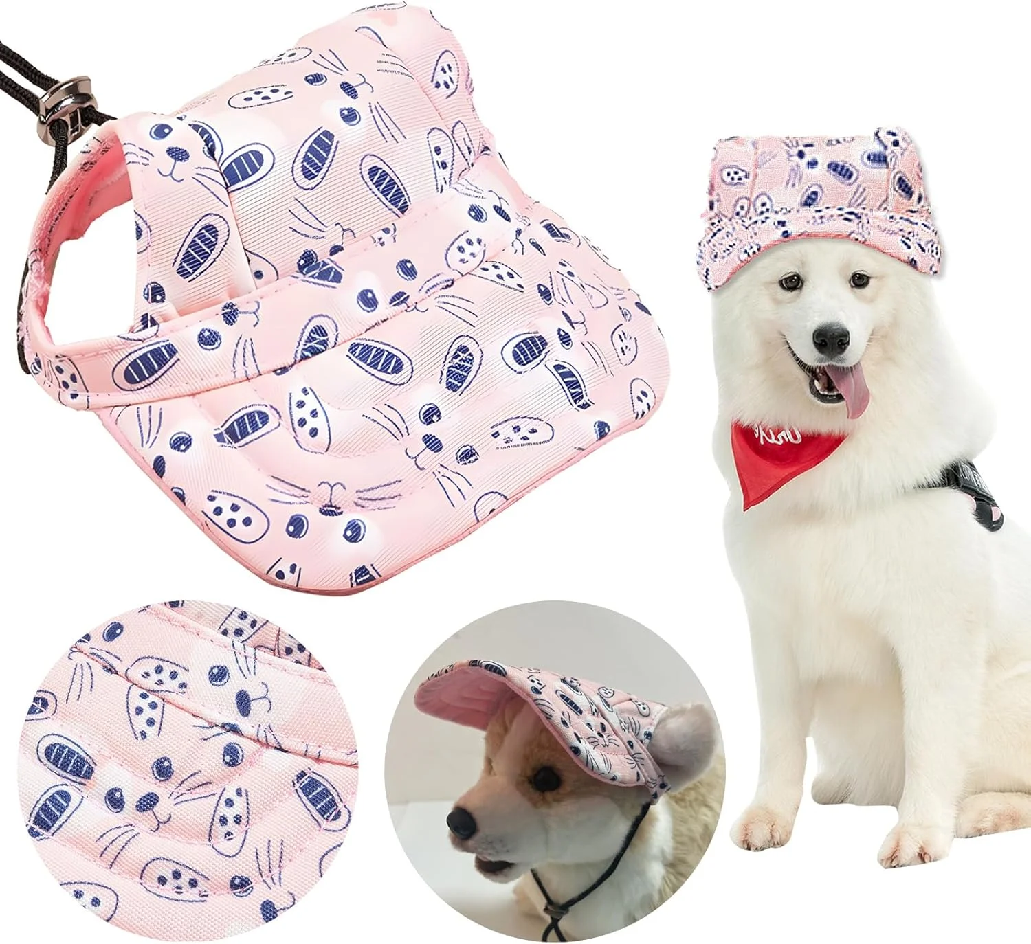 کلاه بیسبال سگ (صورتی، M)