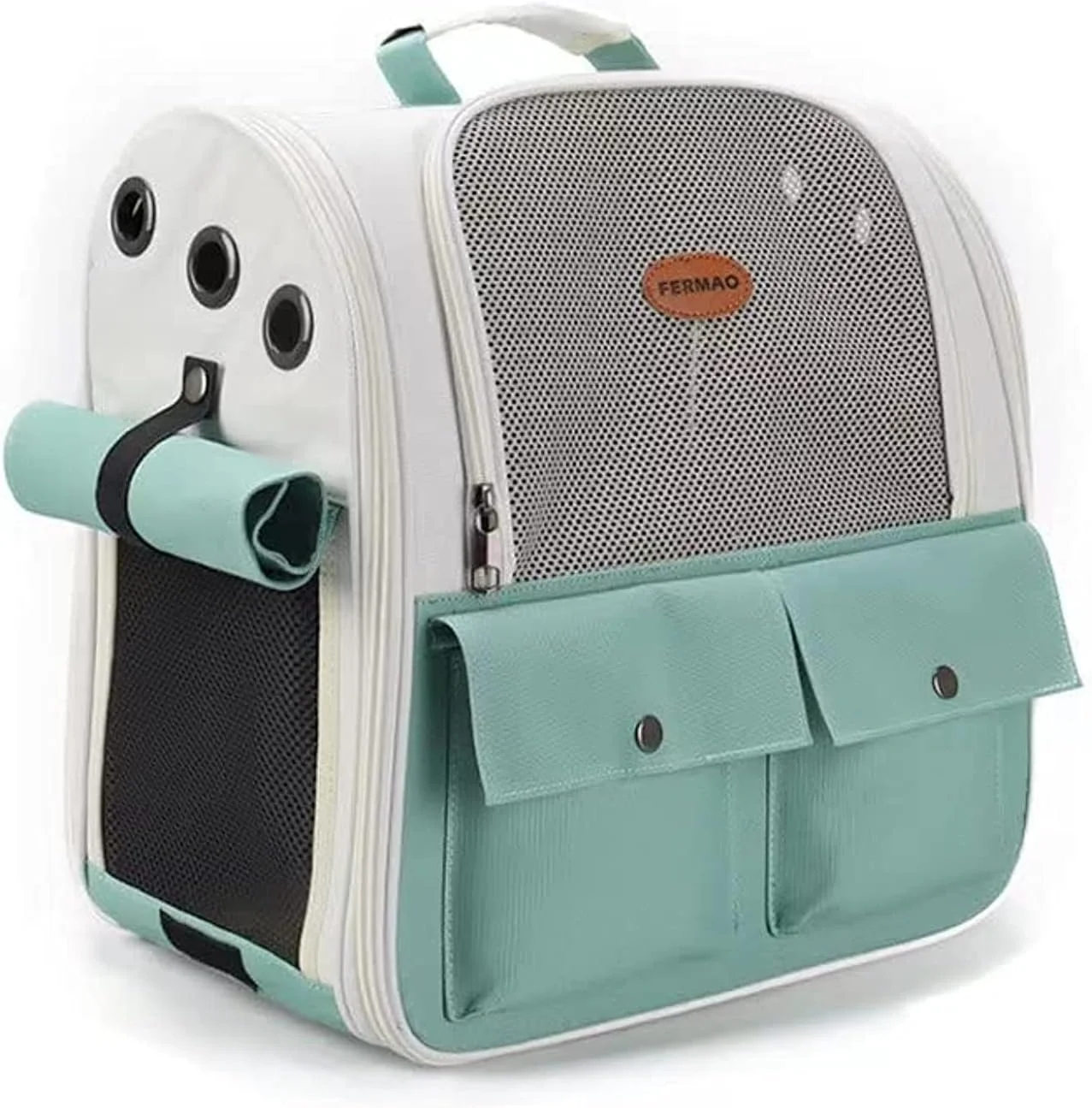 کیف حمل گربه دوشی دوبل، کوله پشتی فضایی، کیف حمل حیوانات خانگی گربه، کپسول فضایی، بوم قابل حمل، سگ تنفسی