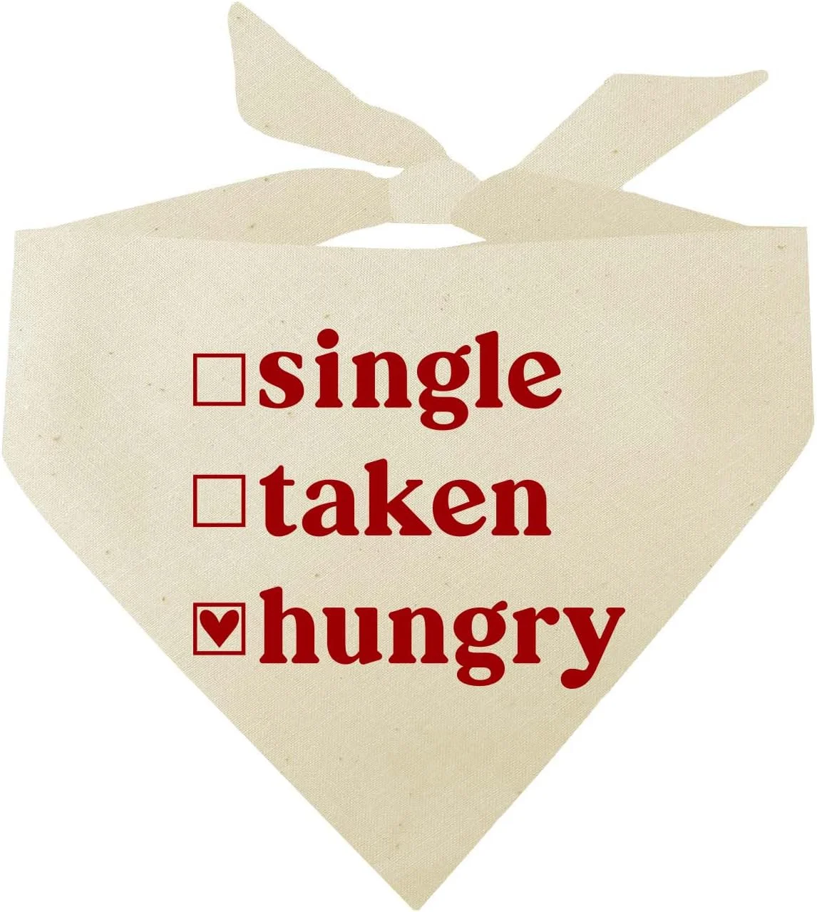 دستمال گردن سگ طرح فهرست مجرد، متاهل، گرسنه (طبیعی، OS 1197)