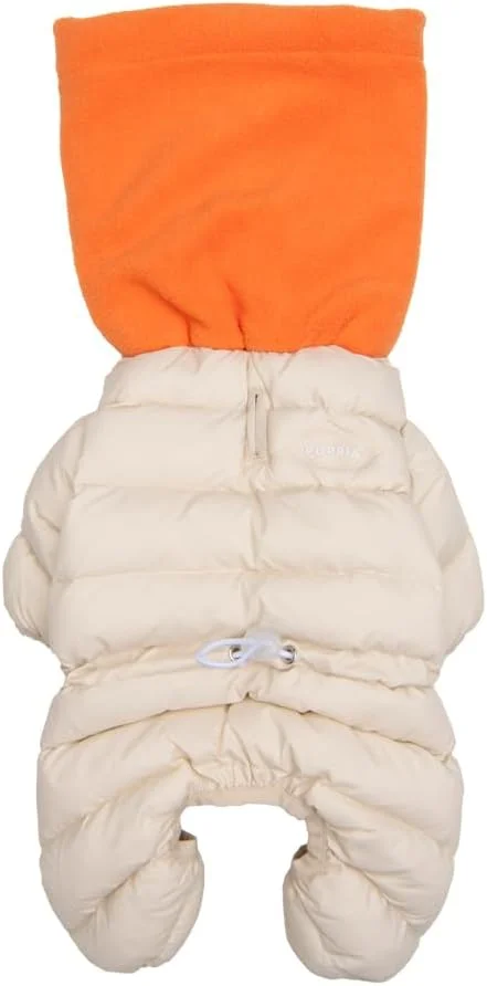 جامپسوت سگ پد دار با کلاه بژ سایز XXL