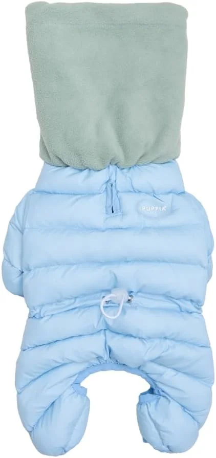 جامپسوت سگ پد دار با کلاه آبی روشن سایز L