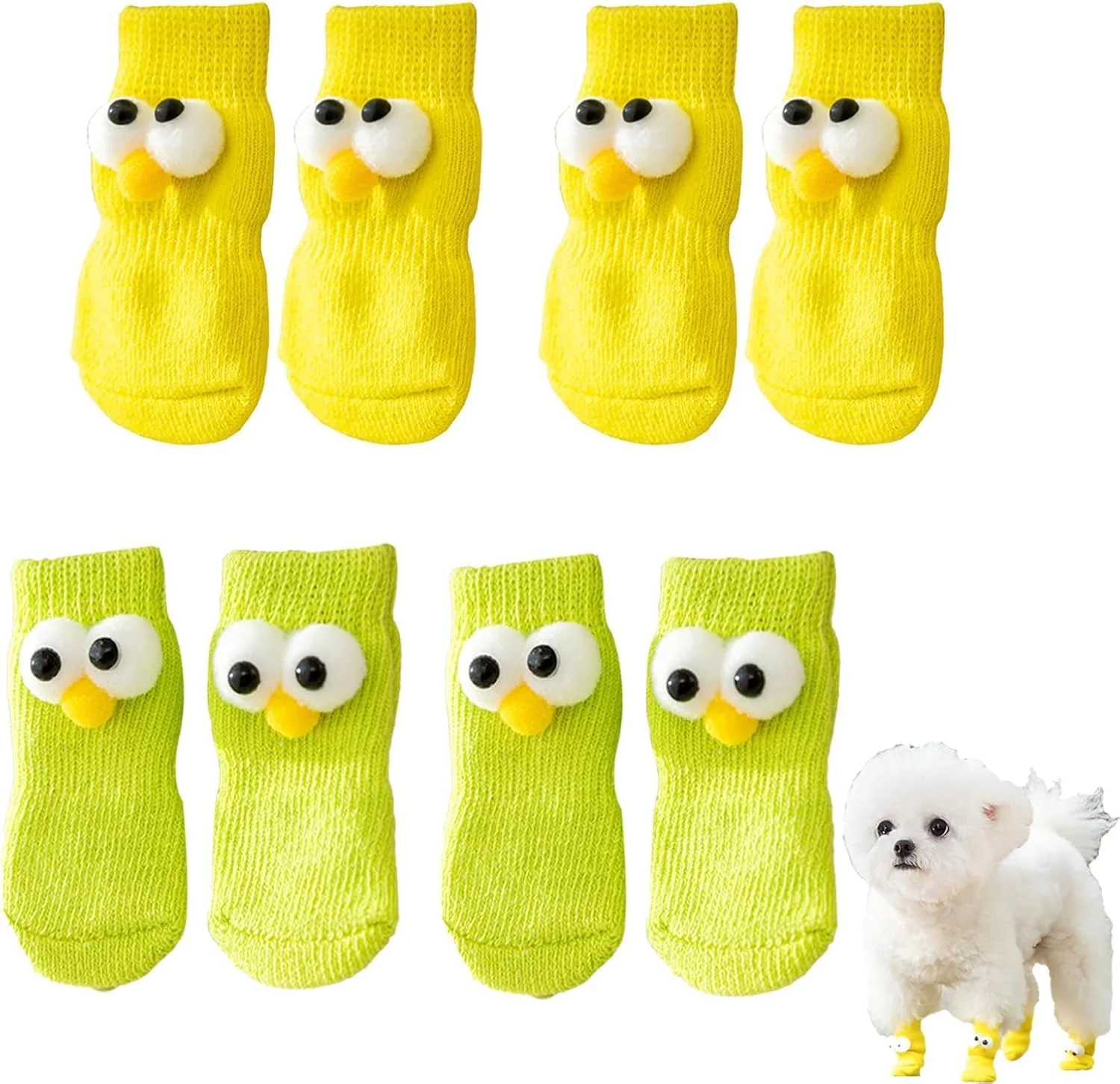 4 جفت جوراب ضد لغزش سگ، جوراب سگ بامزه، جوراب بافتنی حیوانات خانگی، جوراب سگ با چسبندگی، جوراب چسبنده پنجه برای جلوگیری از لیسیدن، جوراب سگ برای کف های چوبی (زرد + سبز) 4 جفت جوراب ضد لغزش سگ، جوراب سگ بامزه، جوراب بافتنی حیوانات خانگی، جوراب سگ با چسبندگی، جوراب چسبنده پنجه برای جلوگیری از لیسیدن، جوراب سگ برای کف های چوبی (زرد + سبز)