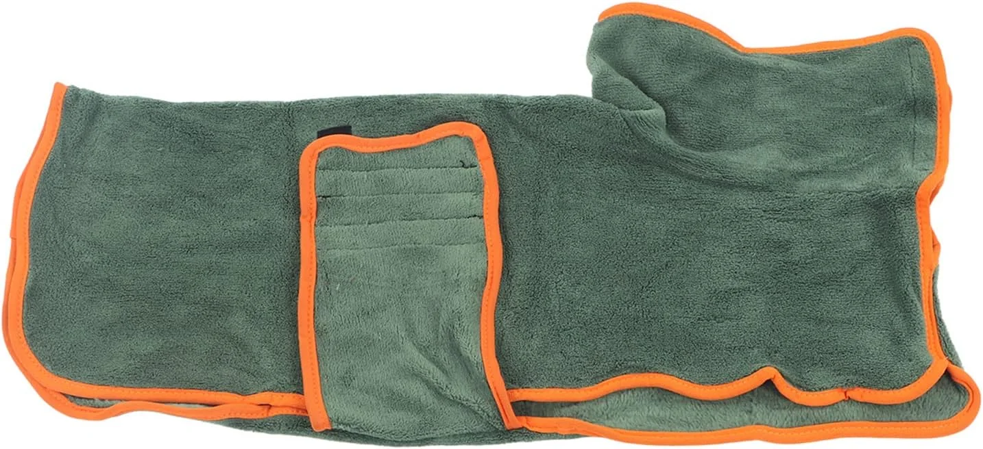 روپوش خشک کننده سگ سوراندی، جنس پشم مرجانی، خشک کننده سریع، فوق العاده جاذب، سایز قابل تنظیم برای سگ های کوچک تا بزرگ (سبز) روپوش خشک کننده سگ سوراندی، جنس پشم مرجانی، خشک کننده سریع، فوق العاده جاذب، سایز قابل تنظیم برای سگ های کوچک تا بزرگ (سبز)