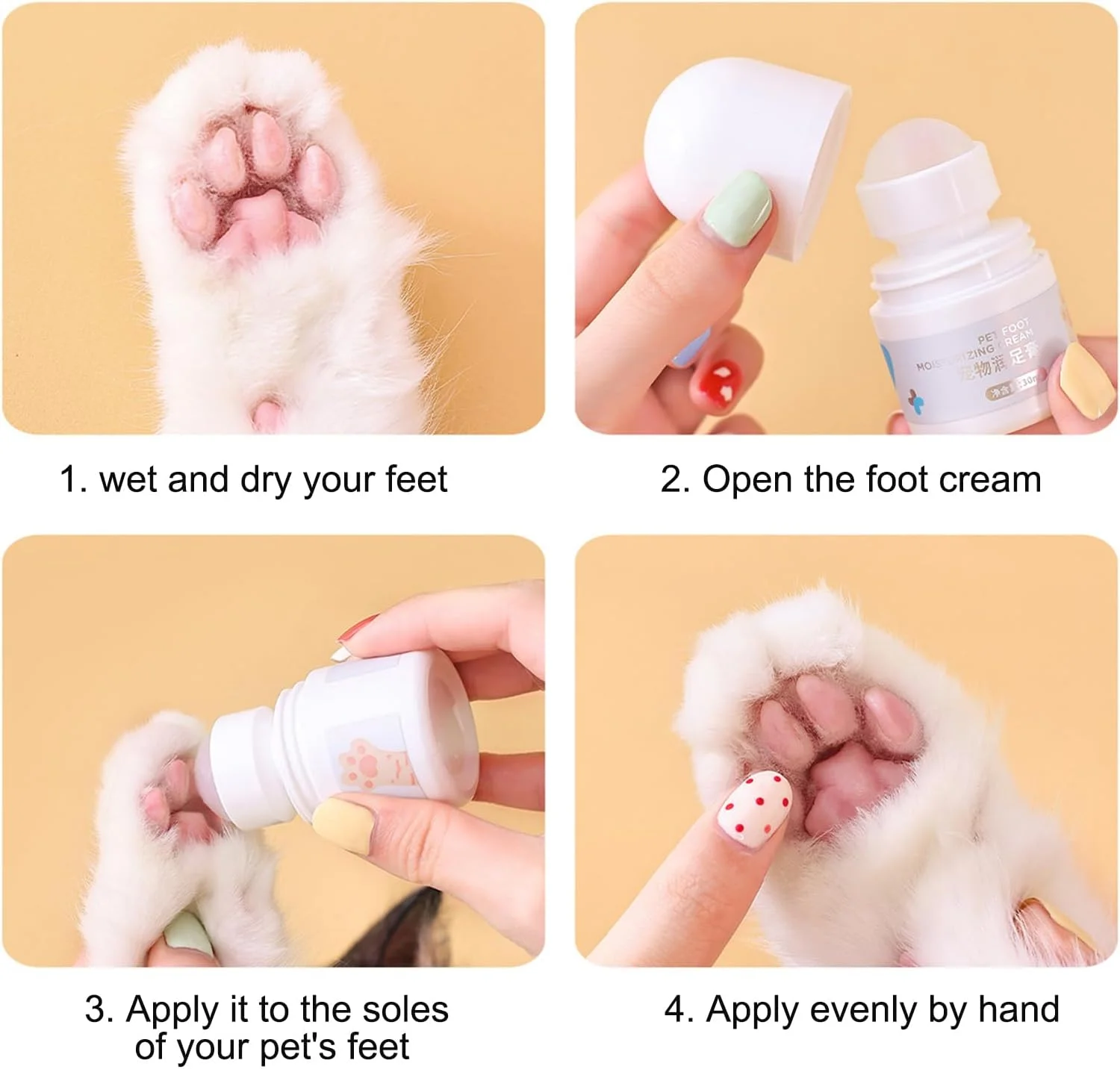 بالم پنجه گربه، بالم تسکین دهنده و کره پنجه برای سگ ها و گربه ها | لوازم مراقبت از پوست تسکین دهنده طبیعی حیوانات خانگی برای ترمیم پد و بینی خشک و ترک خورده، مناسب منزل، مسافرت، کمپینگ، توله سگ و بچه گربه بالم پنجه گربه، بالم تسکین دهنده و کره پنجه برای سگ ها و گربه ها | لوازم مراقبت از پوست تسکین دهنده طبیعی حیوانات خانگی برای ترمیم پد و بینی خشک و ترک خورده، مناسب منزل، مسافرت، کمپینگ، توله سگ و بچه گربه