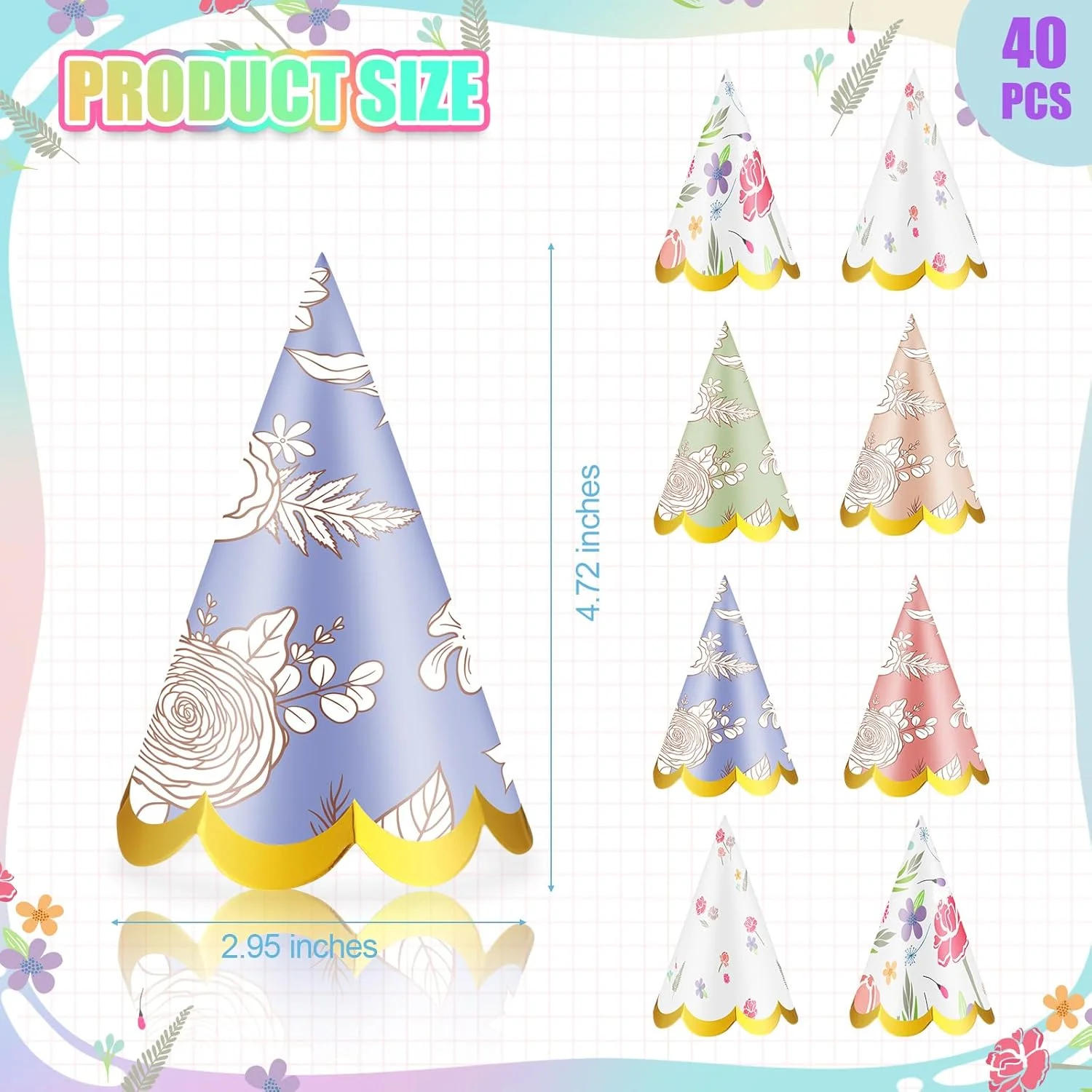 40 عدد کلاه مهمانی کوچک برای حیوانات عروسکی، کلاه های مخروطی تولد حیوانات عروسکی اکلیلی، کلاه های عروسکی قابل تنظیم برای مهمانی چای، لوازم جانبی حیوانات خانگی 40 عدد کلاه مهمانی کوچک برای حیوانات عروسکی، کلاه های مخروطی تولد حیوانات عروسکی اکلیلی، کلاه های عروسکی قابل تنظیم برای مهمانی چای، لوازم جانبی حیوانات خانگی