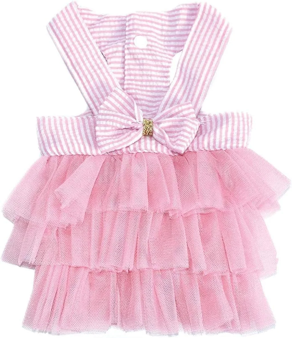 لباس سگ طرح بهاری X، لباس توری راه راه دوست داشتنی برای سگ های کوچک، لباس گربه نرم و راحت، دامن توله سگ زیبا برای پامرانین و چیواوا، ایده آل برای استفاده روزانه و مناسبت های خاص لباس سگ طرح بهاری X، لباس توری راه راه دوست داشتنی برای سگ های کوچک، لباس گربه نرم و راحت، دامن توله سگ زیبا برای پامرانین و چیواوا، ایده آل برای استفاده روزانه و مناسبت های خاص