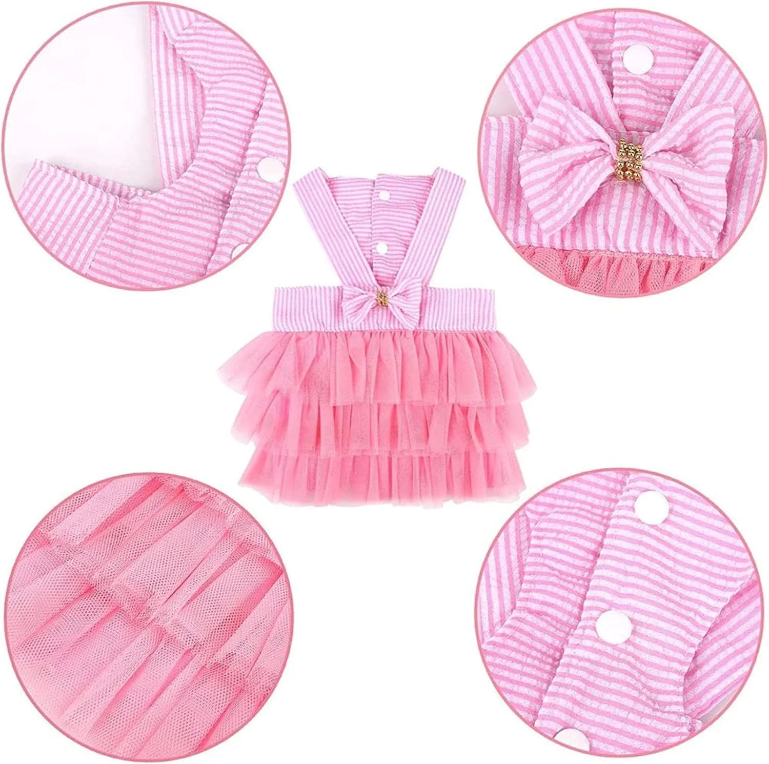 لباس سگ بهاری X، لباس توری راه راه سبک وزن برای توله سگ های دخترانه، لباس های کوچک دوست داشتنی سگ ایده آل برای تعطیلات ساحلی و عکاسی لباس سگ بهاری X، لباس توری راه راه سبک وزن برای توله سگ های دخترانه، لباس های کوچک دوست داشتنی سگ ایده آل برای تعطیلات ساحلی و عکاسی