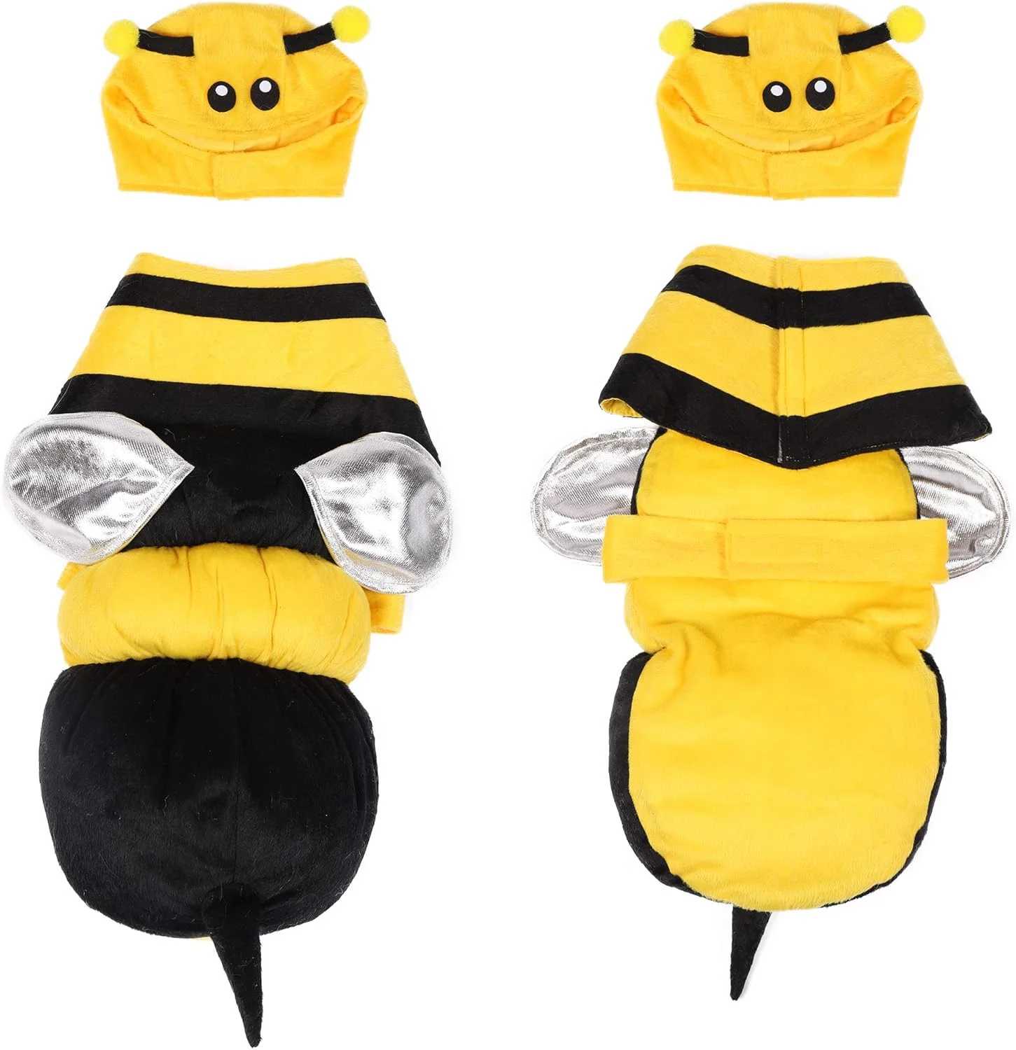لباس زنبوری سگ خانگی با کلاه زنبوری سه بعدی و بال های نقره ای برای مهمانی هالووین، ایفای نقش، کارناوال، لباس های تزئینی تعطیلات (بزرگ) لباس زنبوری سگ خانگی با کلاه زنبوری سه بعدی و بال های نقره ای برای مهمانی هالووین، ایفای نقش، کارناوال، لباس های تزئینی تعطیلات (بزرگ)