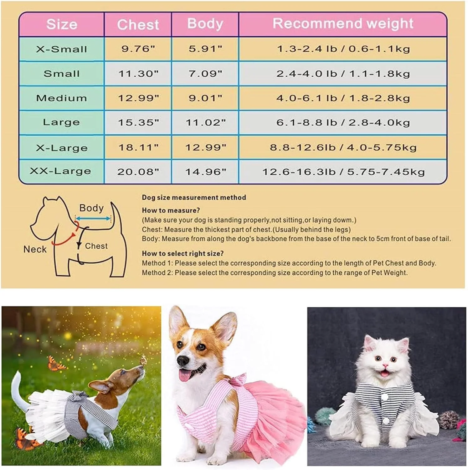 لباس سگ بهاری X، لباس توری راه راه سبک وزن برای توله سگ های دخترانه، لباس های کوچک دوست داشتنی سگ ایده آل برای تعطیلات ساحلی و عکاسی لباس سگ بهاری X، لباس توری راه راه سبک وزن برای توله سگ های دخترانه، لباس های کوچک دوست داشتنی سگ ایده آل برای تعطیلات ساحلی و عکاسی