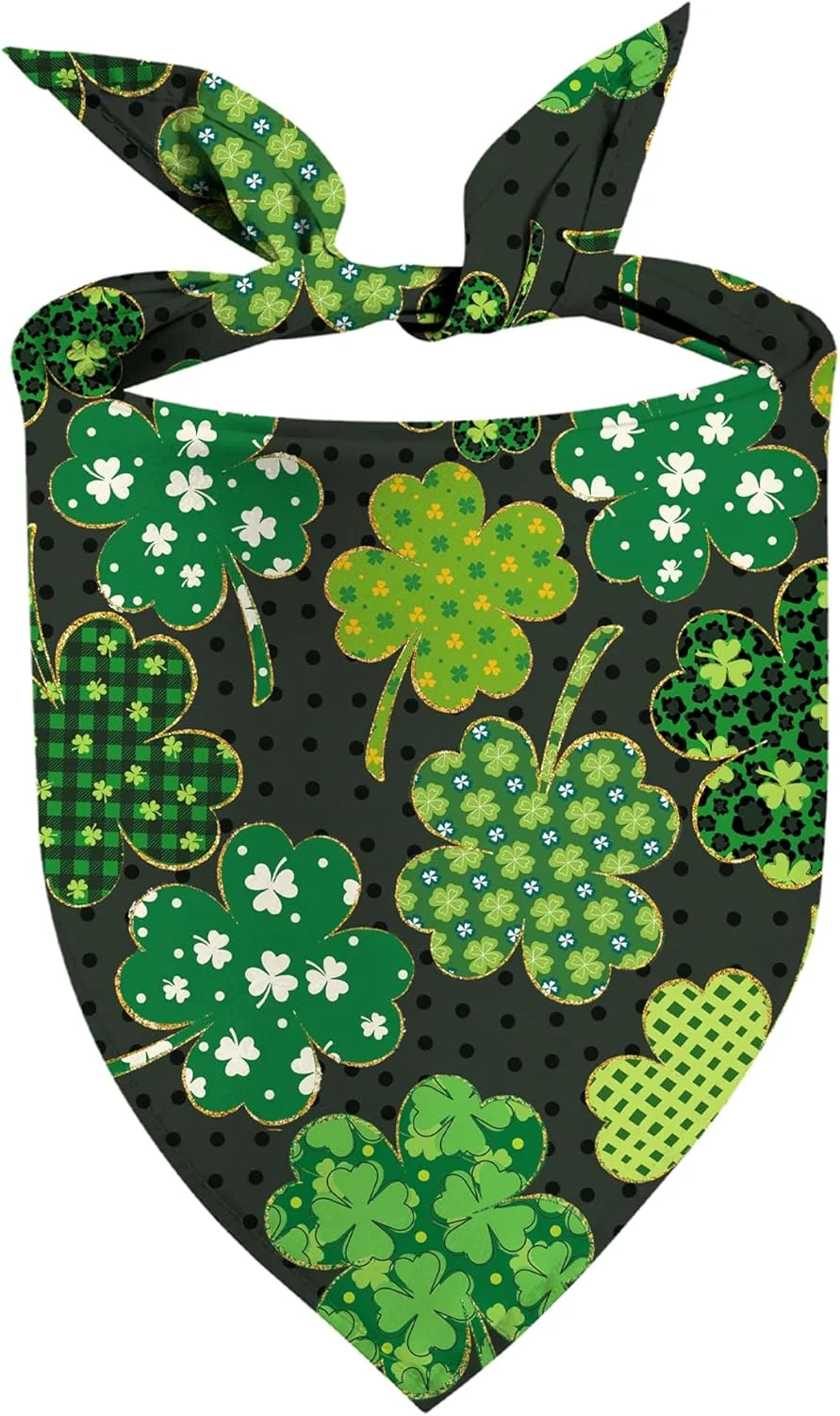 دستمال گردن سگ طرح روز سنت پاتریک، شال گردن سگ شبدر چمن سبز برای سگ های پسر و دختر، روسری حیوانات خانگی برای سگ های کوچک، متوسط و بزرگ (روز سنت پاتریک، یک سایز) دستمال گردن سگ طرح روز سنت پاتریک، شال گردن سگ شبدر چمن سبز برای سگ های پسر و دختر، روسری حیوانات خانگی برای سگ های کوچک، متوسط و بزرگ (روز سنت پاتریک، یک سایز)