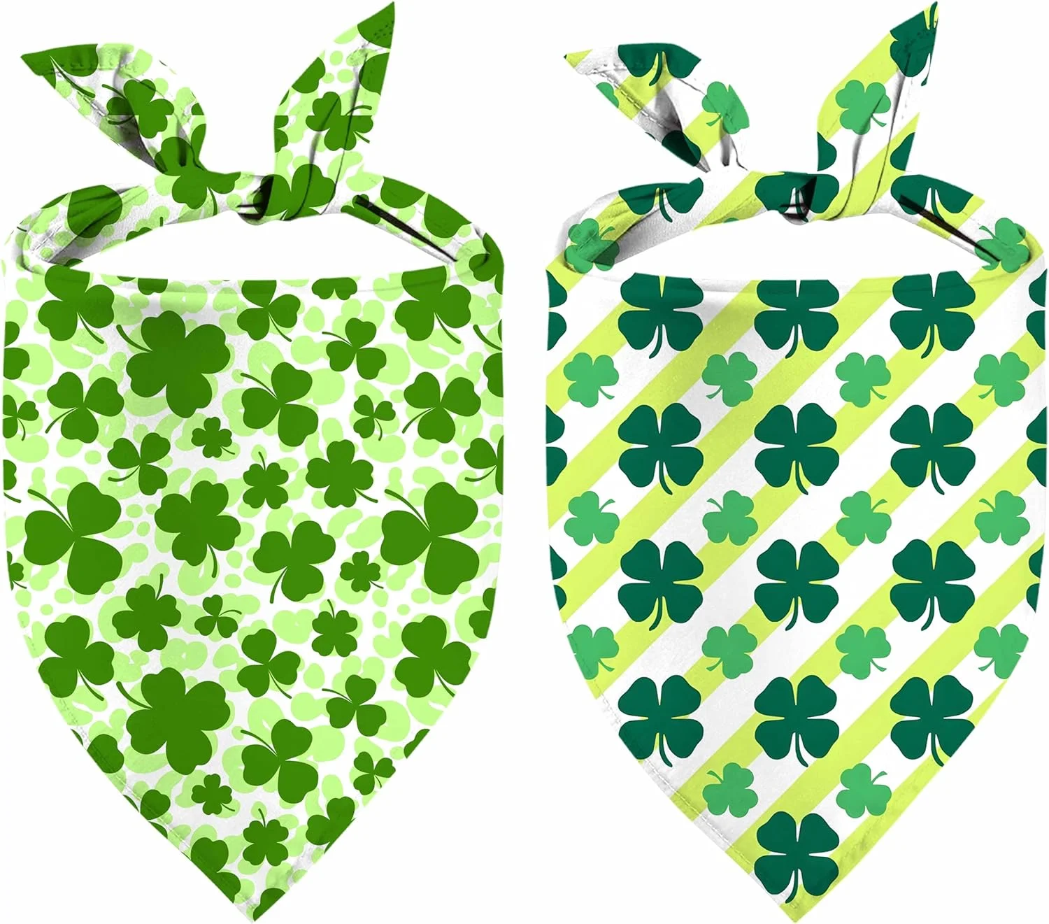 دستمال گردن سگ طرح روز سنت پاتریک، بسته 2 عددی، دستمال سه گوش حیوانات خانگی مناسب جشن تعطیلات دستمال گردن سگ طرح روز سنت پاتریک، بسته 2 عددی، دستمال سه گوش حیوانات خانگی مناسب جشن تعطیلات