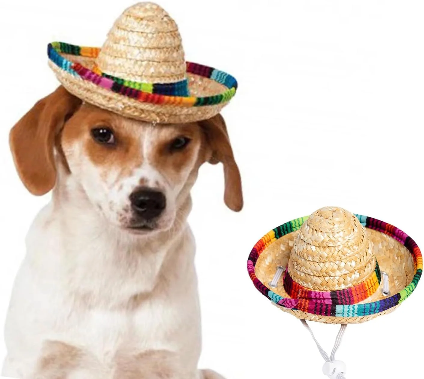 کلاه حصیری برای سگ/گربه کوچک، کلاه های مینیاتوری مکزیکی، سبک وزن، لباس هالووین حیوانات خانگی کلاه حصیری برای سگ/گربه کوچک، کلاه های مینیاتوری مکزیکی، سبک وزن، لباس هالووین حیوانات خانگی