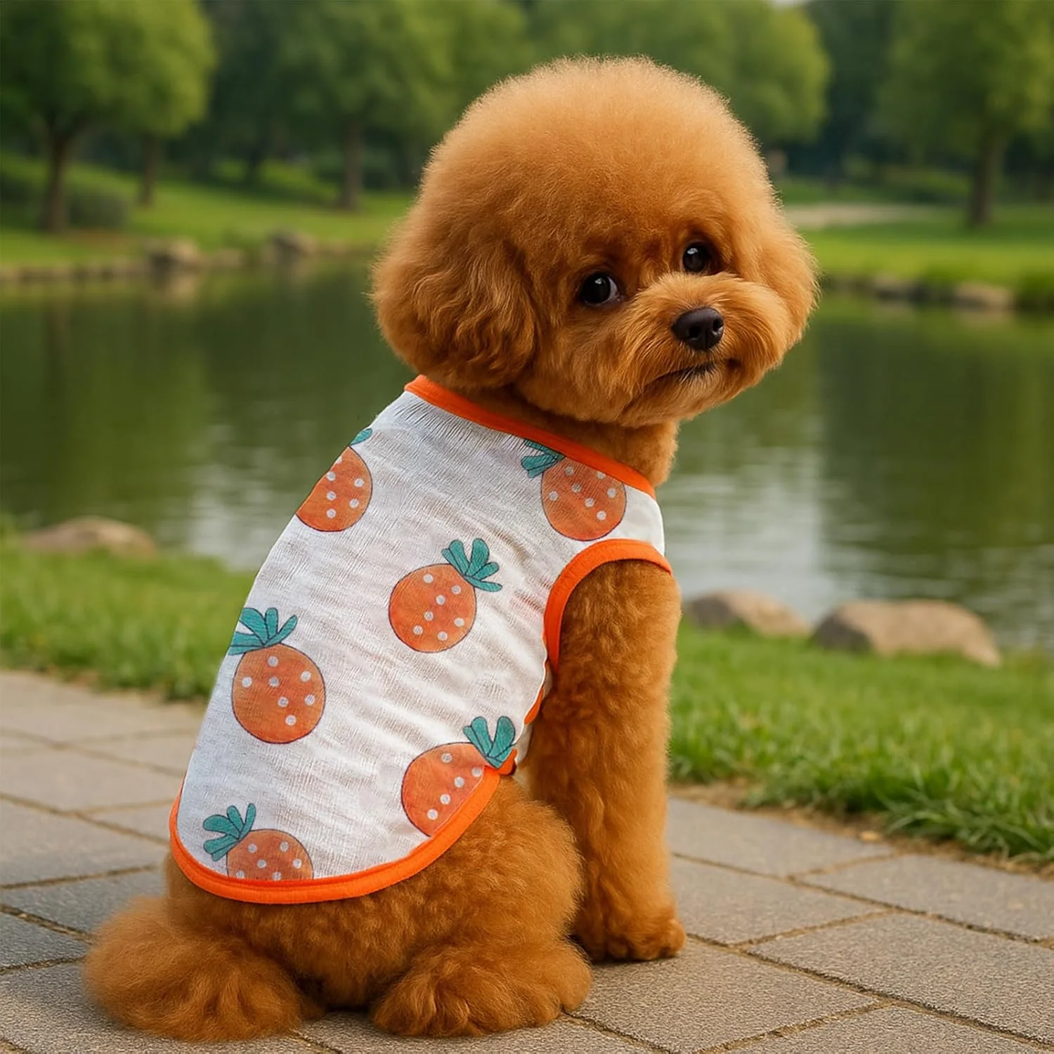 لباس سگ تابستانی با طرح توت فرنگی، لباس تنفسی بدون آستین حیوانات خانگی برای پیاده روی های روزانه و مسافرت های خارج از منزل، تاپ توری برای سگ ها و گربه ها، سفید، XS لباس سگ تابستانی با طرح توت فرنگی، لباس تنفسی بدون آستین حیوانات خانگی برای پیاده روی های روزانه و مسافرت های خارج از منزل، تاپ توری برای سگ ها و گربه ها، سفید، XS