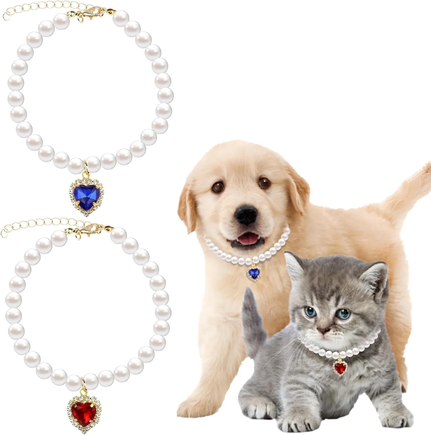این گردنبندهای جواهری مناسب سگ ها و گربه های کوچک هستند و به عنوان وسایل عکس برداری دوست داشتنی یا هدایای تولد یا تعطیلات گرامی برای صاحبان حیوانات خانگی کاربرد دارند.