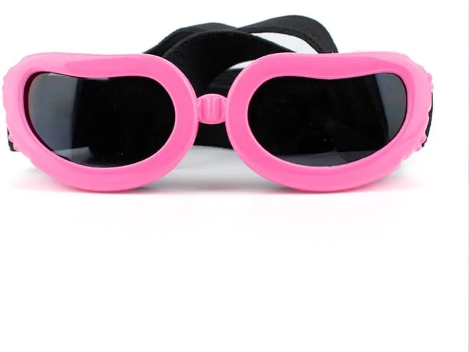 عینک آفتابی سگ، عینک محافظ سگ برای سگ های کوچک، عینک حیوانات خانگی ضد آب با بند قابل تنظیم برای موتورسواری، رانندگی با ماشین، دوچرخه سواری، شنا