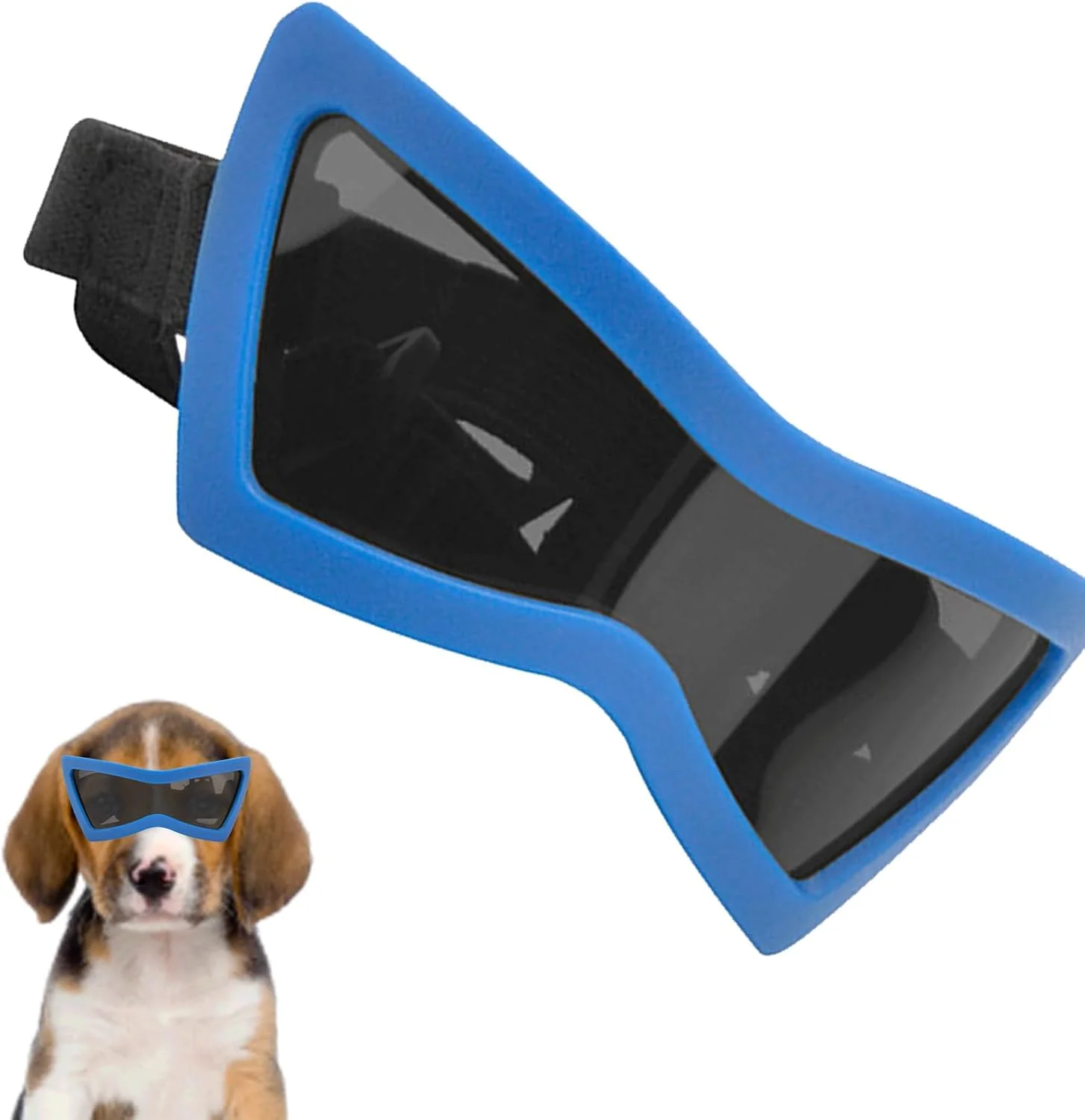 عینک آفتابی سگ | عینک آفتابی ضد باد برای سگ ها، عینک حیوانات خانگی با بند قابل تنظیم برای محافظت در برابر اشعه ماوراء بنفش مناسب توله سگ گربه ساحل سفر پیاده روی ماجراجویی