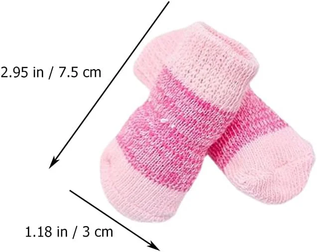 لوازم حیوانات خانگی - جوراب سگ ضد لغزش 8 عددی، جوراب محافظ پنجه سگ و گربه، جوراب حیوانات خانگی پلی استر