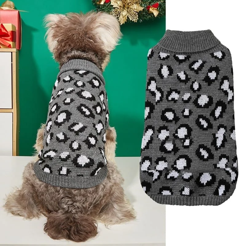 لباس سگ خانگی، پیراهن گرم ضخیم و نرم، ژاکت زمستانی توله سگ (خاکستری، XS)