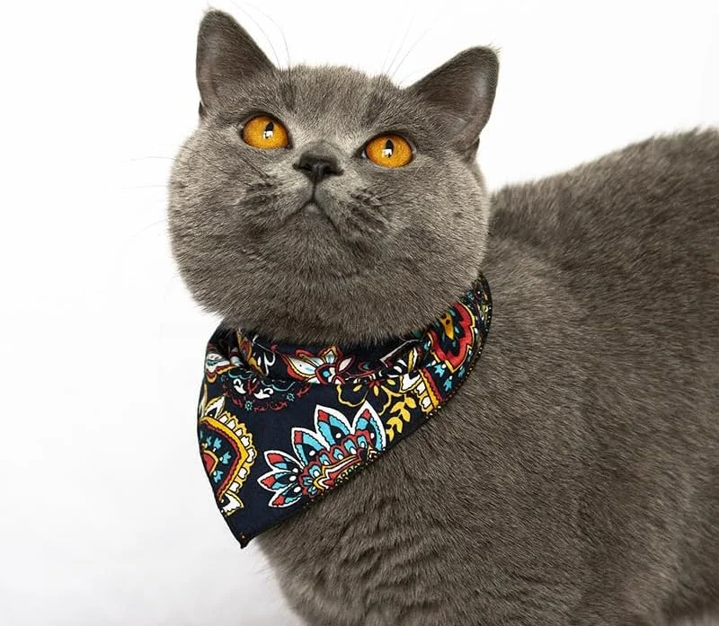 دستمال گردن سگ، 1 عدد، پلی‌استر سبک و زود خشک‌شونده، روسری مثلثی با طرح زیبا، دستمال سر قابل تنظیم برای سگ‌های متوسط، بزرگ، توله‌ها و حیوانات خانگی، هدیه، S، A14