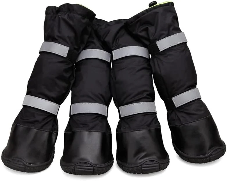 کفش سگ فضای باز ضد لغزش مناسب برف و باران (مشکی، XL، 4 عدد)