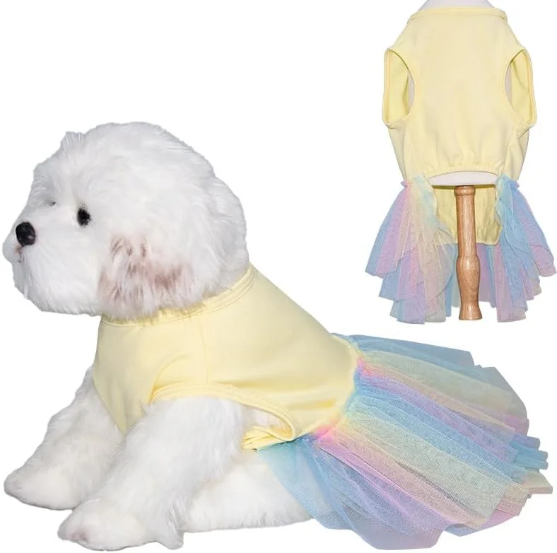 لباس سگ توله سگ شیرین، دامن سگ گربه پرنسس زیبا برای سگ های دخترانه کوچک (A150, L)