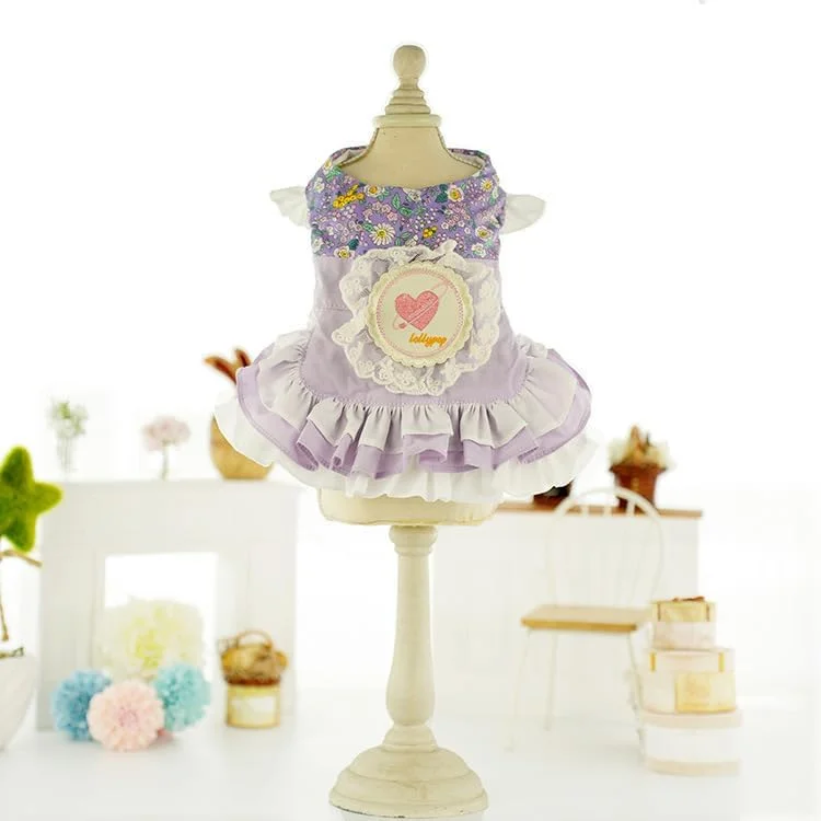 لباس سگ توله سگ شیرین، دامن سگ گربه پرنسس زیبا برای سگ های دختر کوچک (A120, XS)