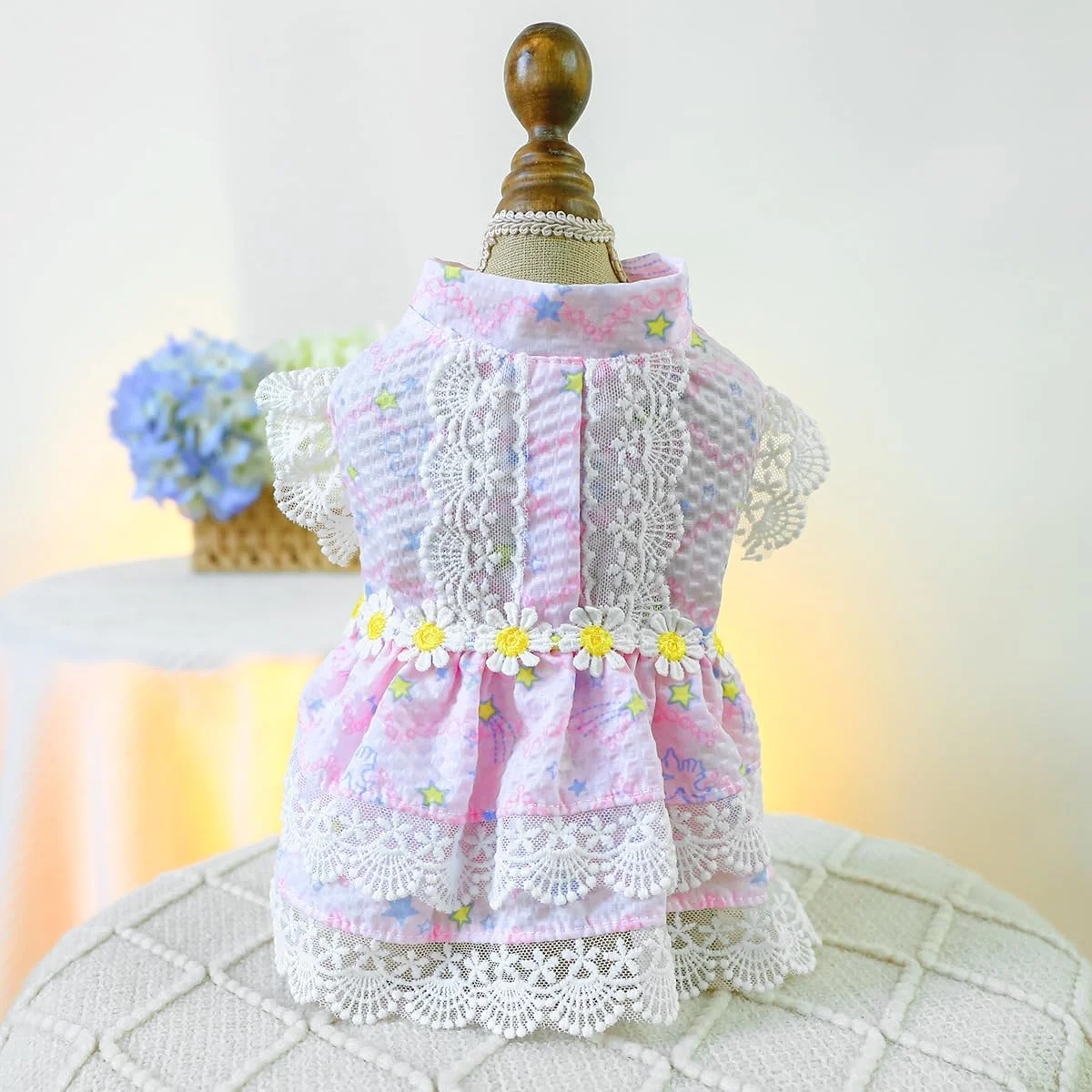 لباس سگ توله سگ شیرین، دامن سگ گربه پرنسس زیبا برای سگ های دختر کوچک (A48, L)