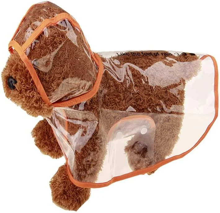 بارانی ضد آب سگ suxuMhao، لباس بارانی سبک وزن حیوانات خانگی با کلاه پانچو (3XL، نارنجی)