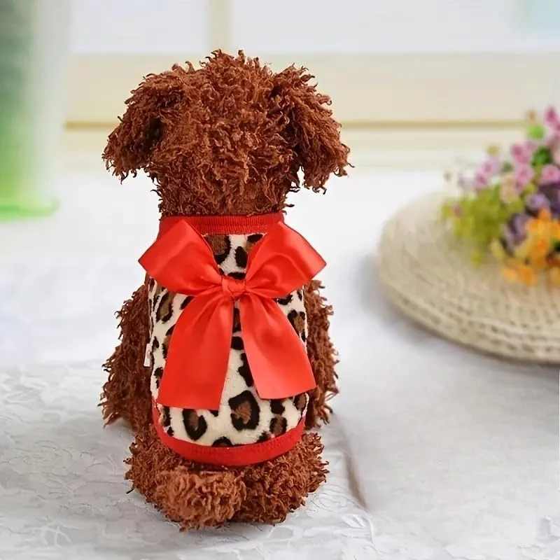 ژاکت سگ برای سگ های کوچک سایز خیلی خیلی کوچک، لباس سگ چیواوا، لباس سگ پلنگی فنجانی، لباس توله سگ یورکی، ژاکت سگ سایز خیلی خیلی کوچک (قرمز، خیلی خیلی کوچک)