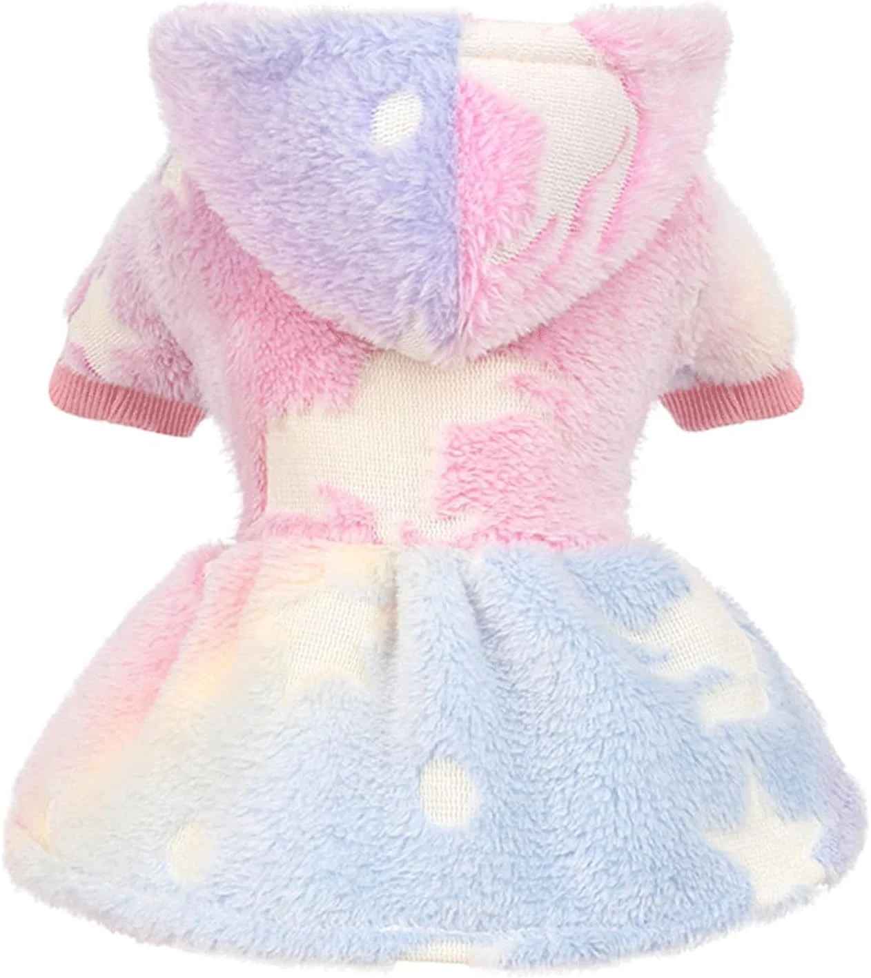 هودی سگ دخترانه درخشان در شب، ژاکت گرم پشمی سگ، لباس توله سگ زیبا، لباس زمستانی حیوانات خانگی برای سگ های کوچک مانند چیواوا یورکی، صورتی، XS