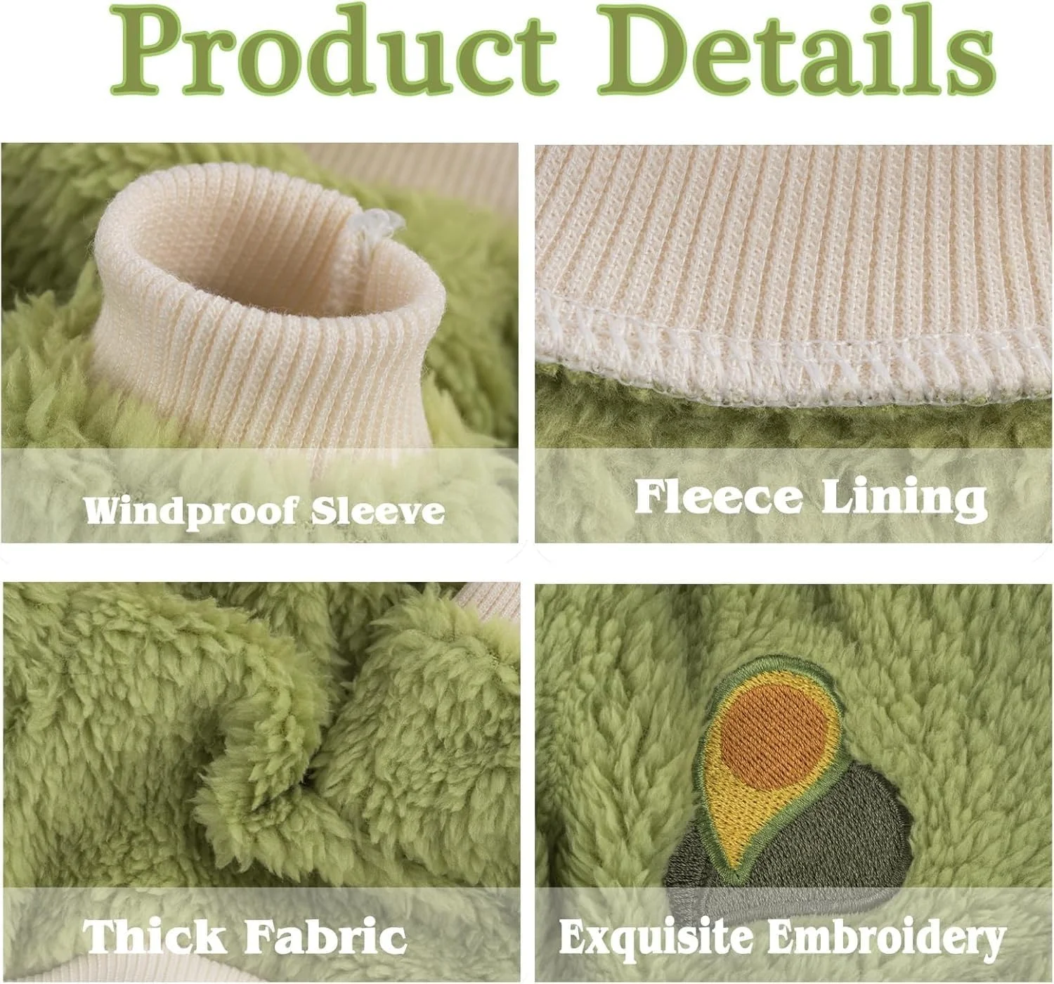 لباس خواب گرم و نرم حیوانات خانگی، مناسب سگ و گربه کوچک، سبز، سایز متوسط